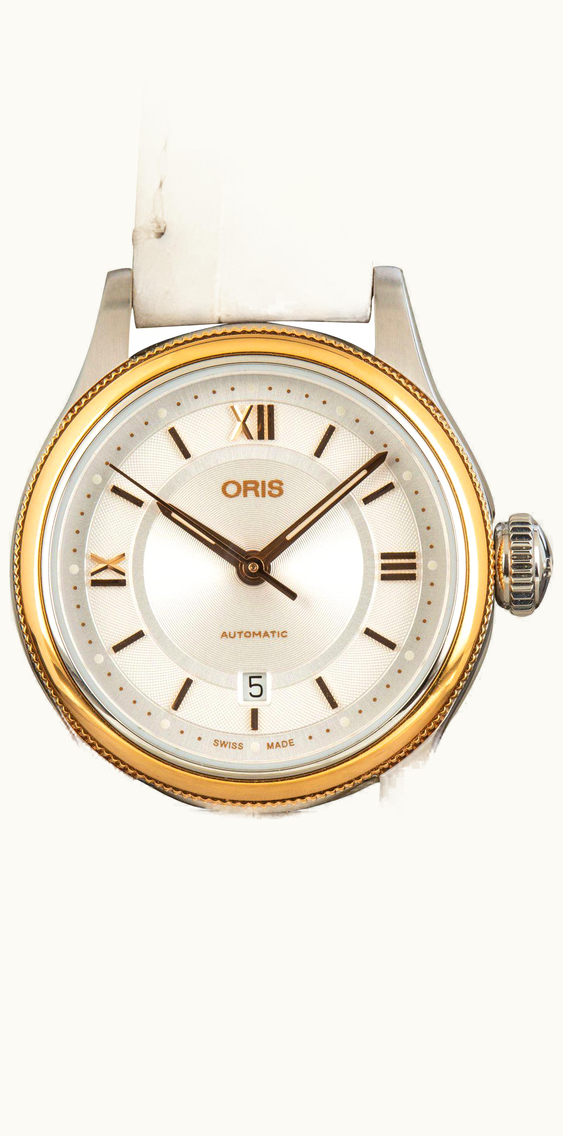 Oris Classic Date Lady 28.5 Stainless Steel - Rose Gold / Grey / Bracelet