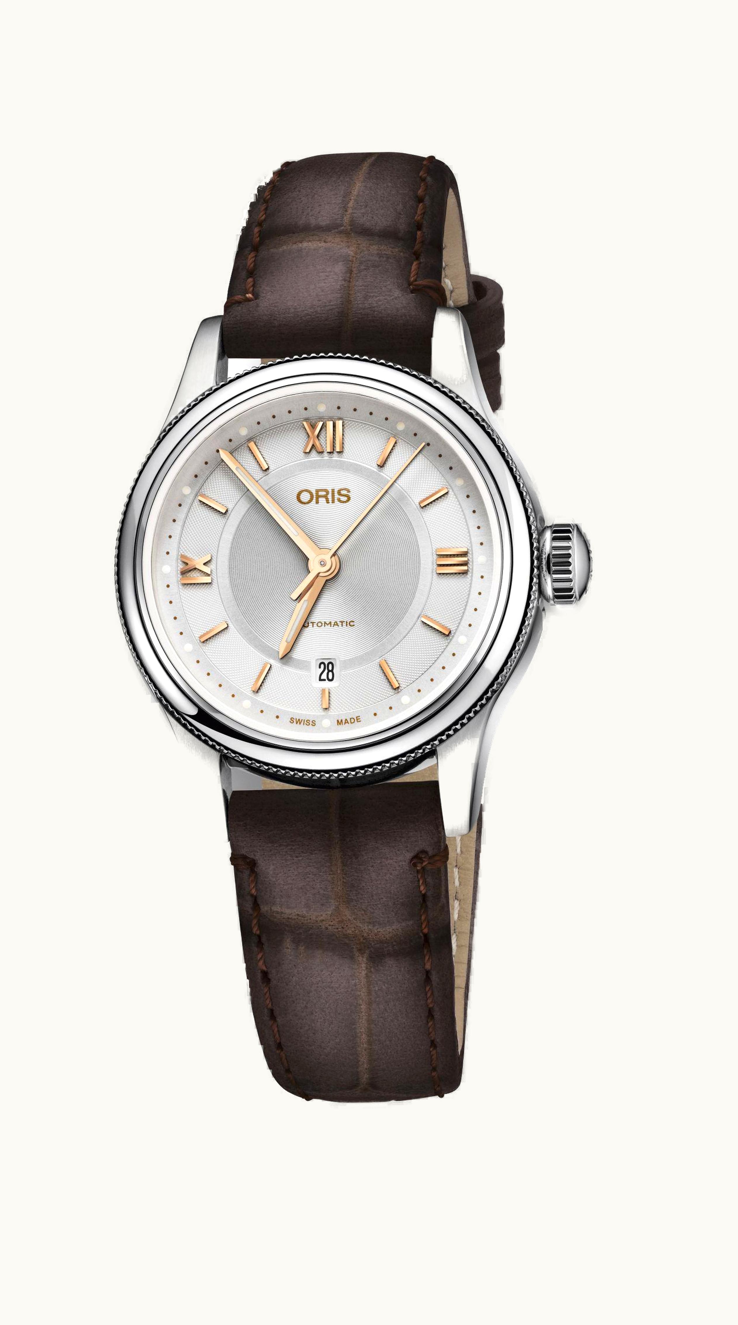 Oris Classic Date Lady 28.5 Rose Gold / Silver