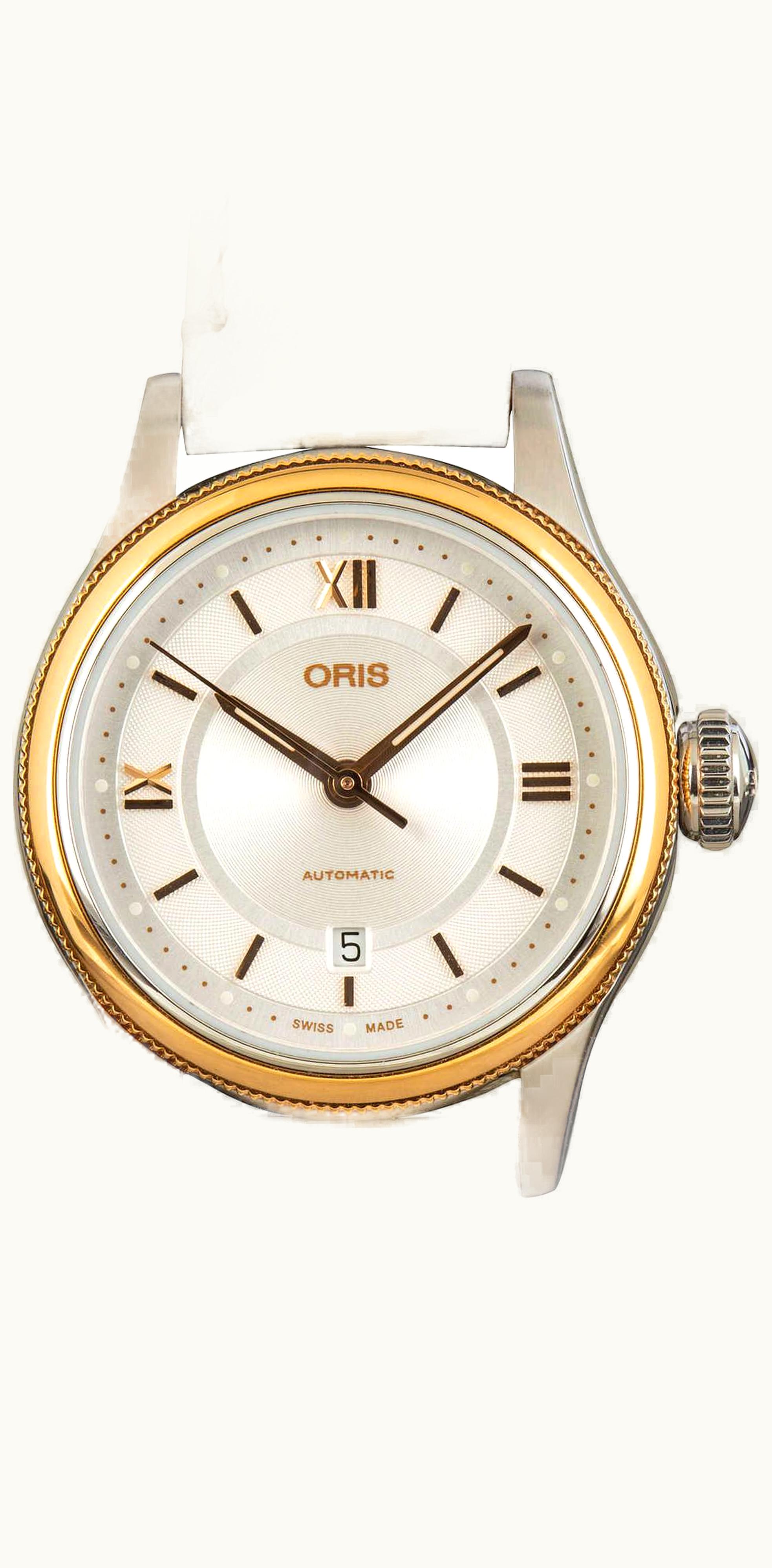 Oris Classic Date Lady 28.5 Stainless Steel - Rose Gold / Grey