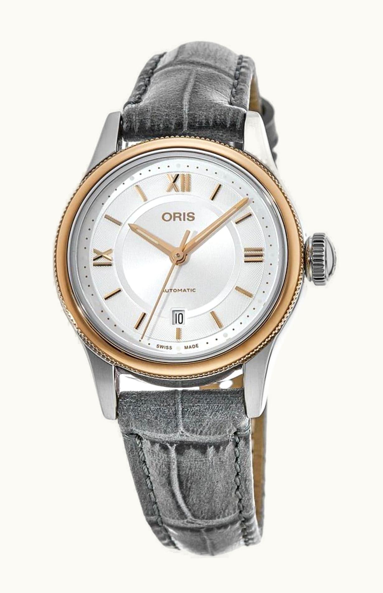 Oris Classic Date Lady 28.5 Stainless Steel - Rose Gold / Silver