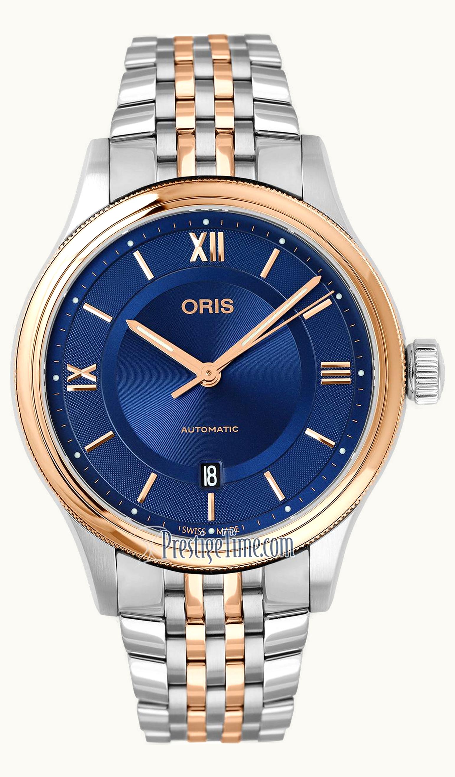 Oris Classic Date 42 Stainless Steel - Rose Gold / Grey / Bracelet