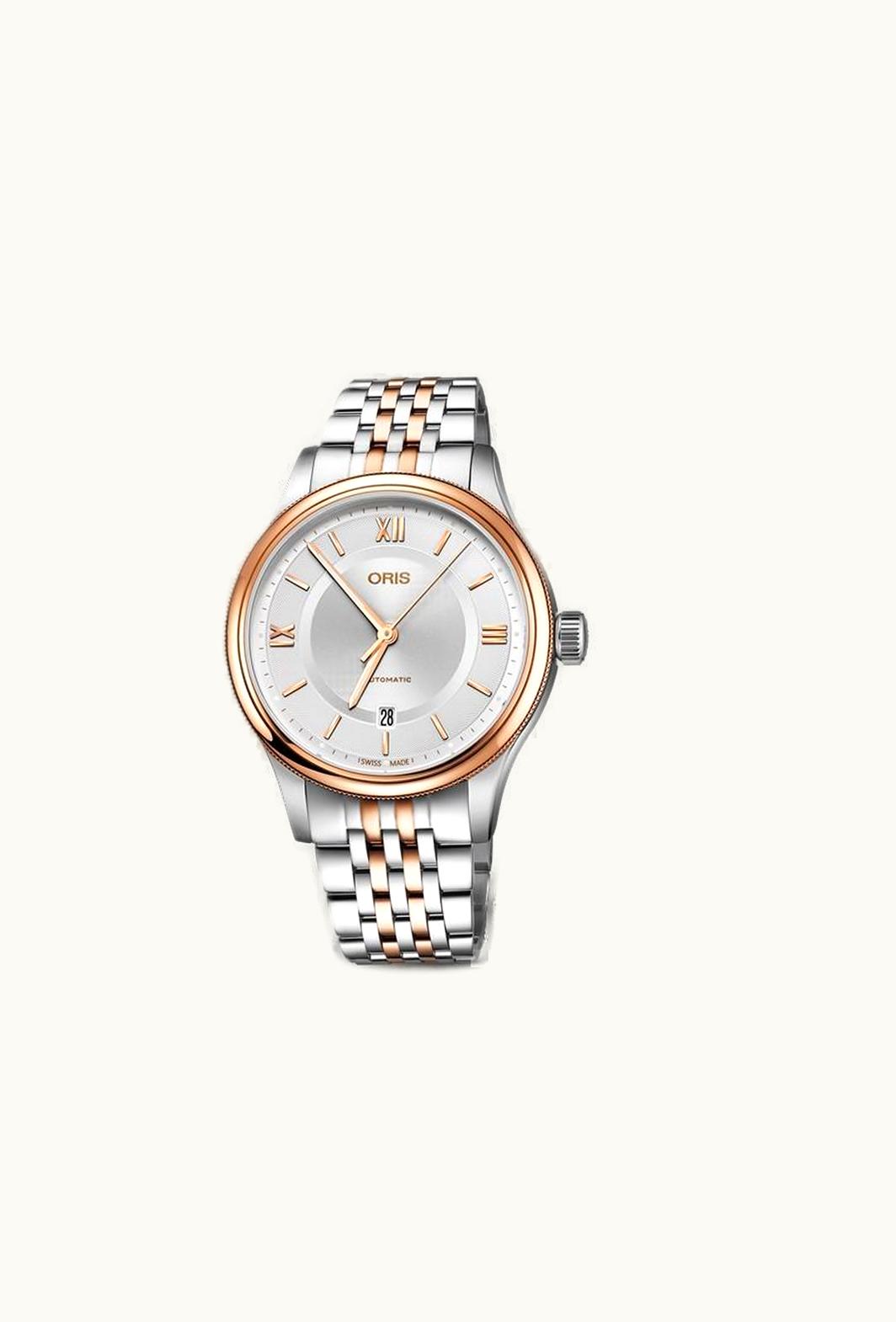 Oris Classic Date 42 Stainless Steel - Rose Gold / Silver