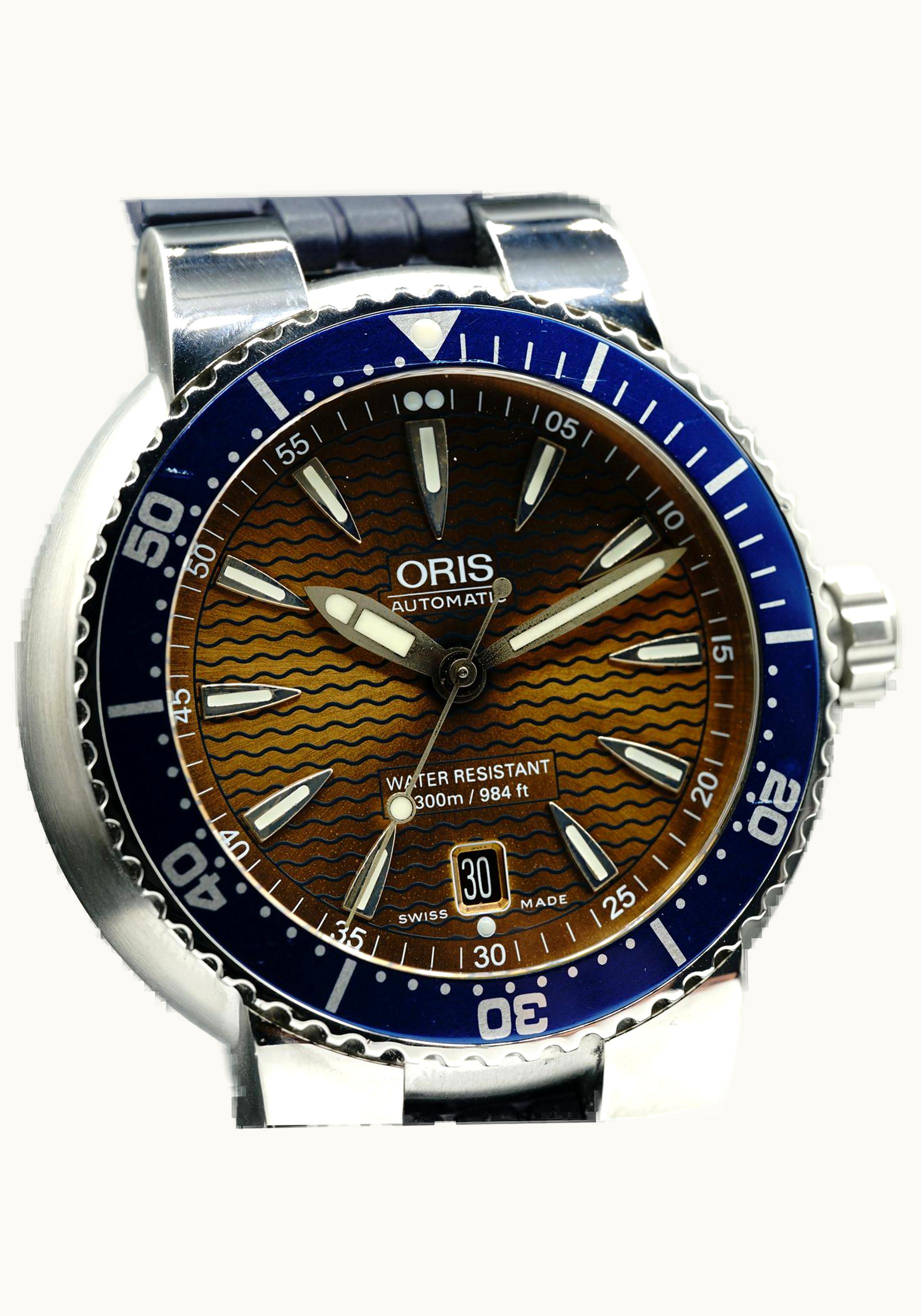 Oris Divers Date Stainless Steel / Blue / Bracelet