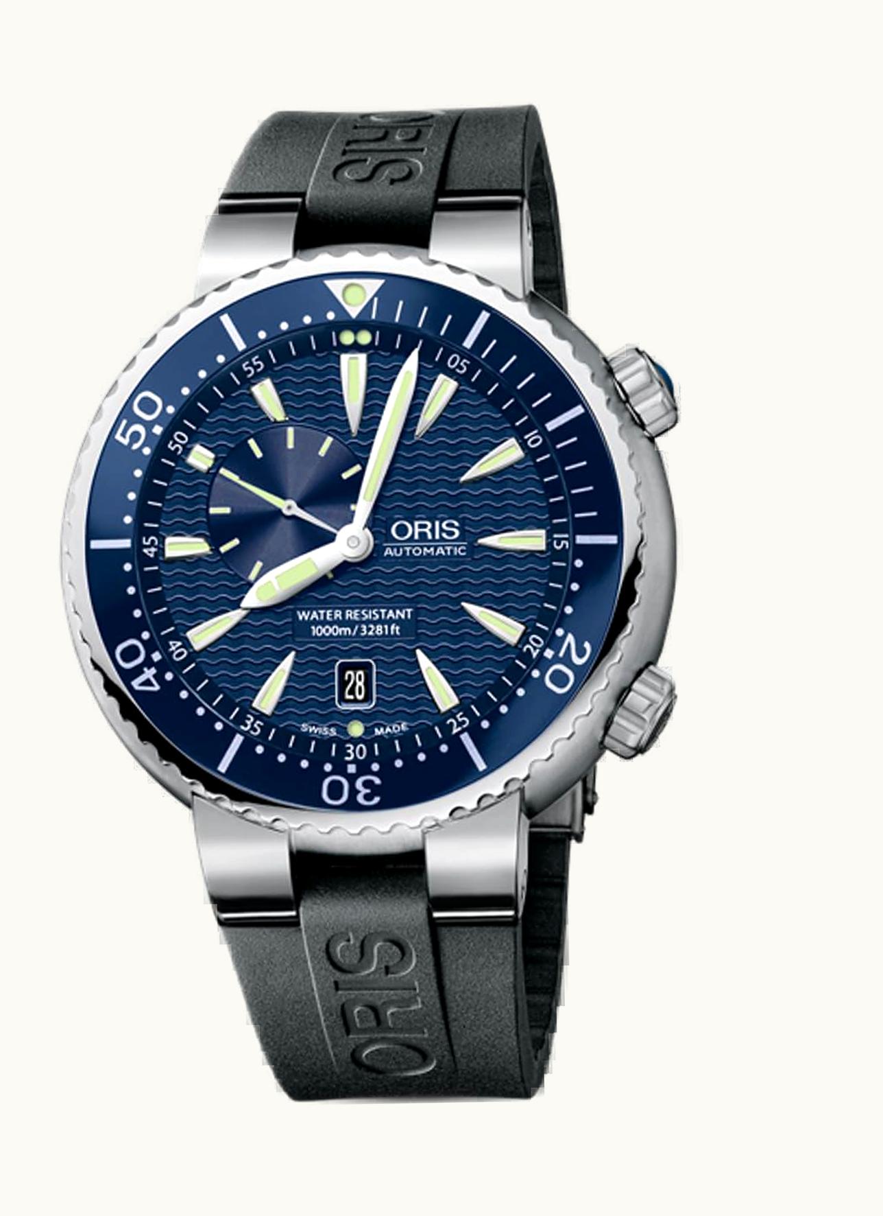 Oris Divers Small Second - Date Stainless Steel / Blue / Rubber