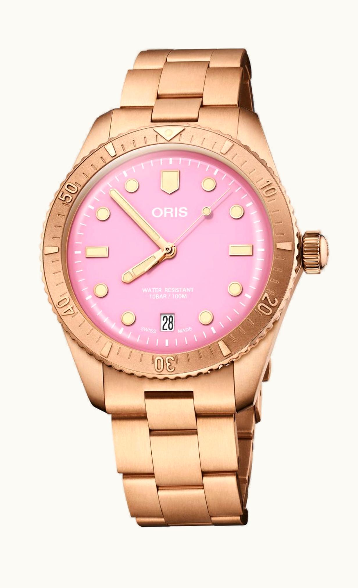 Oris Divers Sixty-Five 38 Cotton Candy Lipstick Pink / Bracelet