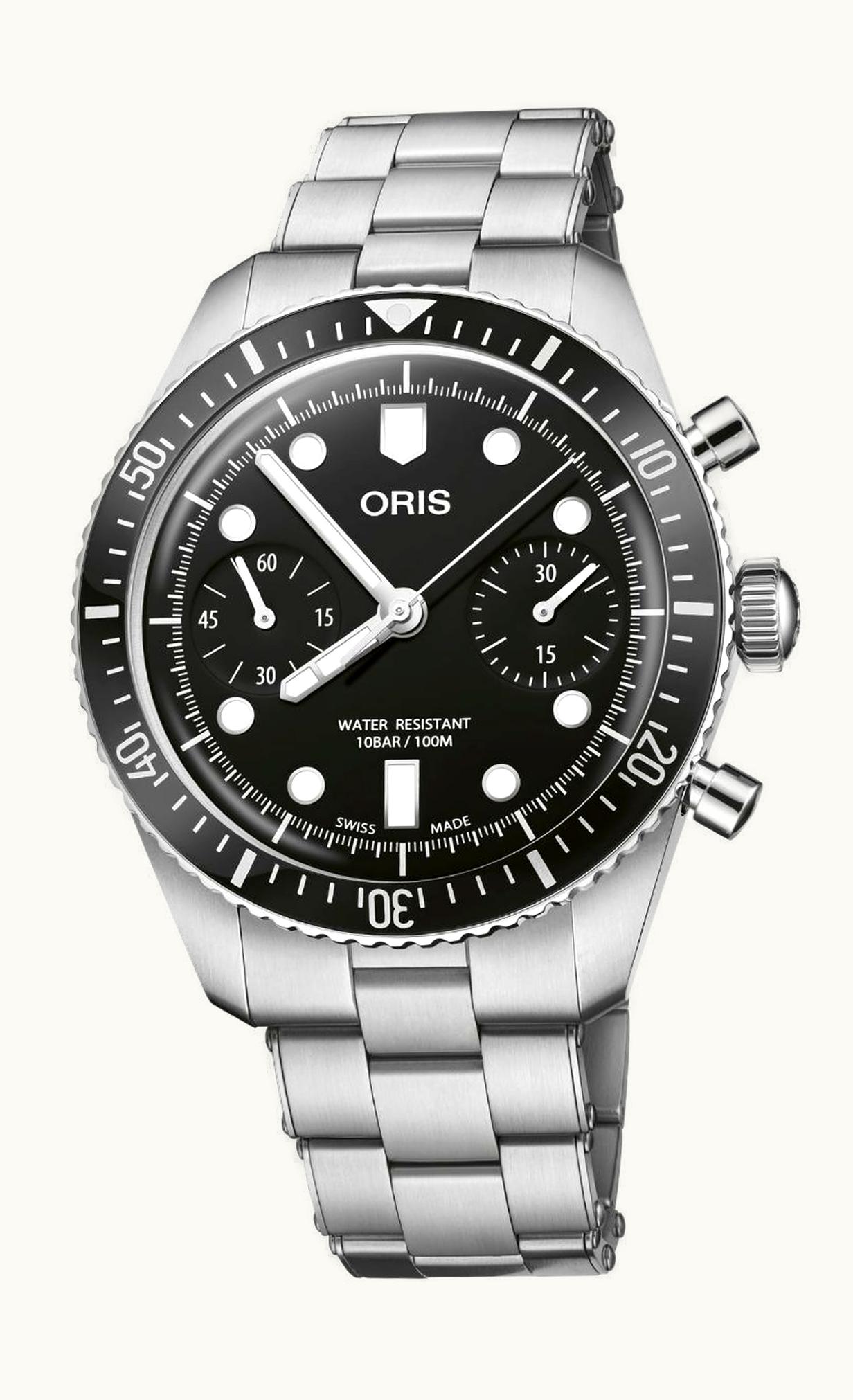 Oris Divers Sixty-Five 40 Chronograph Stainless Steel / Black / Bracelet