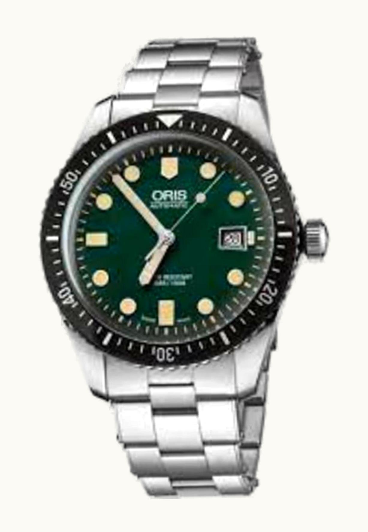 Oris Divers Sixty-Five 42 Stainless Steel / Green / Rubber