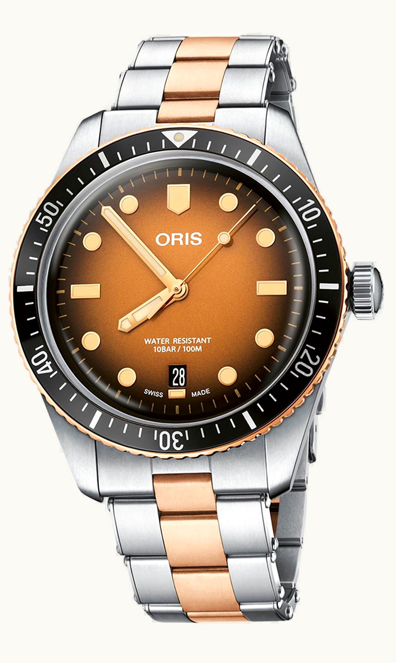 Oris Divers Sixty-Five 40 Stainless Steel / Bronze / Brown / Bracelet