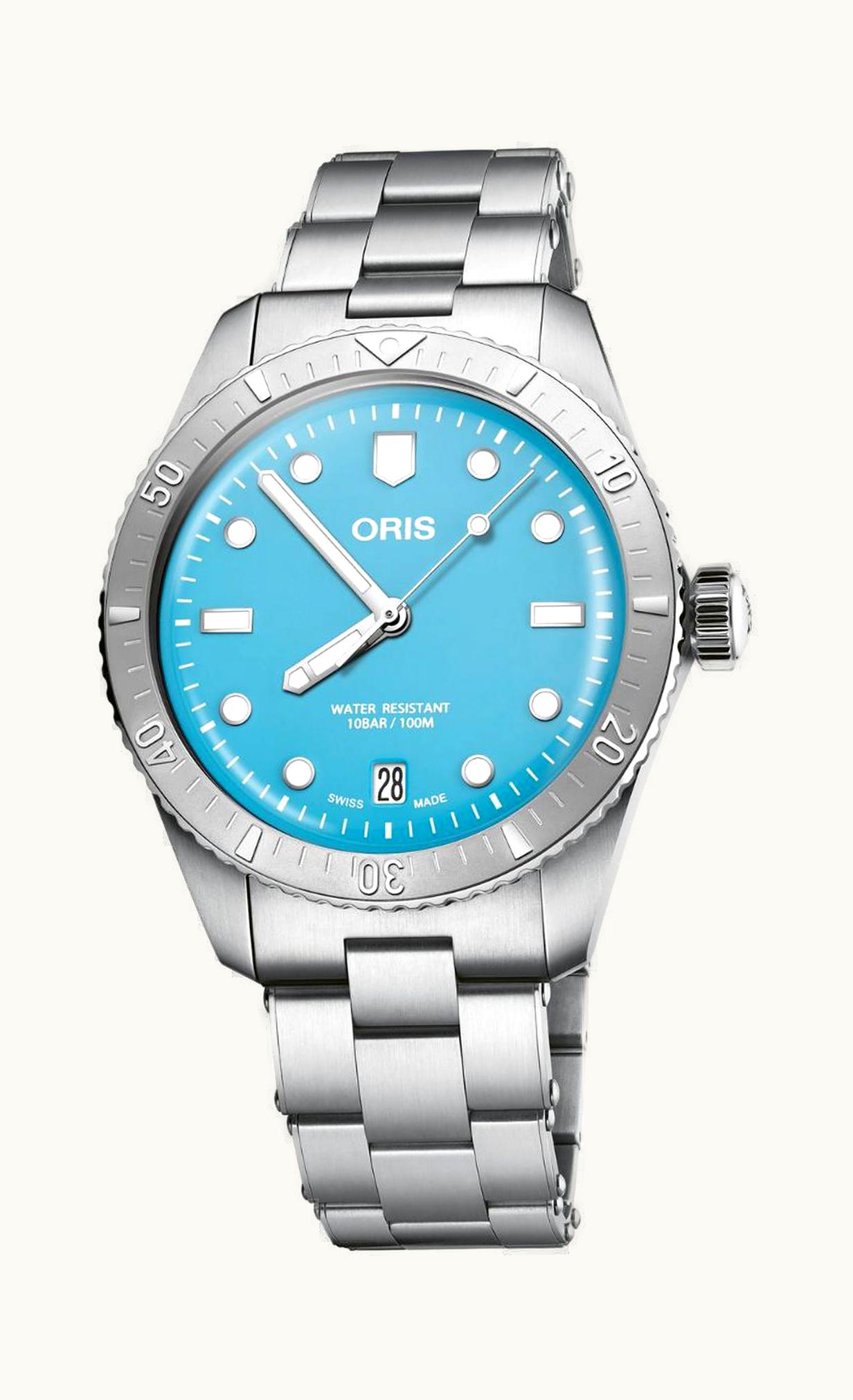 Oris Divers Sixty-Five 38 Cotton Candy Stainless Steel / Blue / Bracelet
