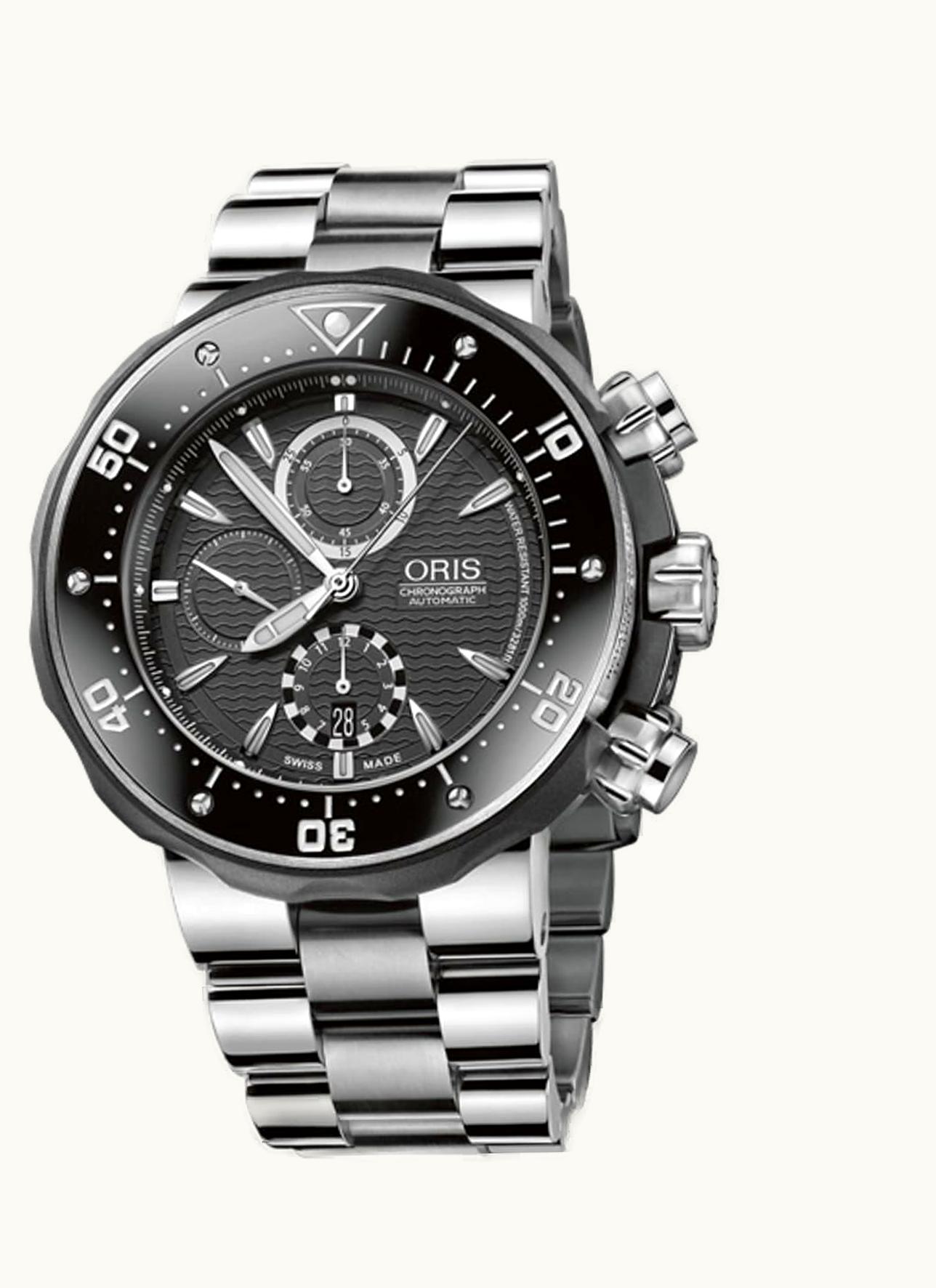 Oris ProDiver Chronograph Titanium / Black / Bracelet