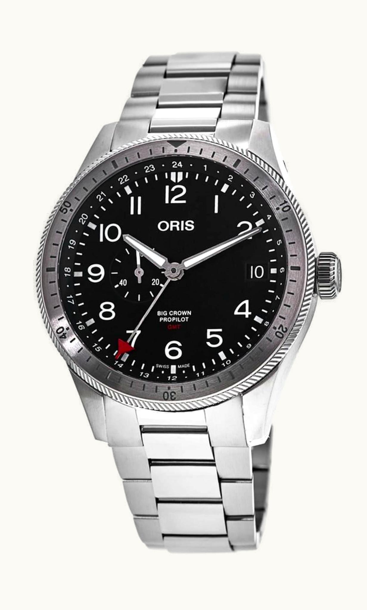 Oris Big Crown ProPilot Timer GMT Stainless Steel / Black / Fabric