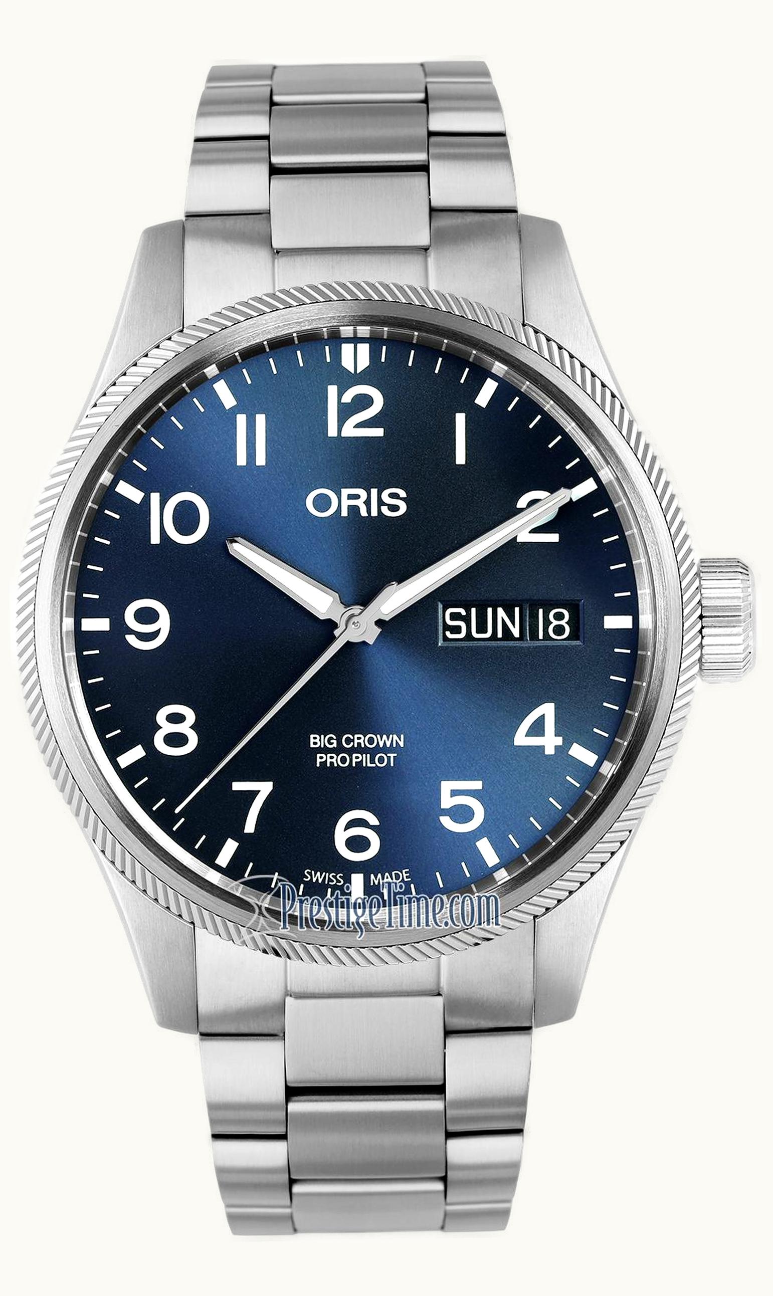 Oris Big Crown ProPilot Big Day Date Stainless Steel / Blue / Bracelet