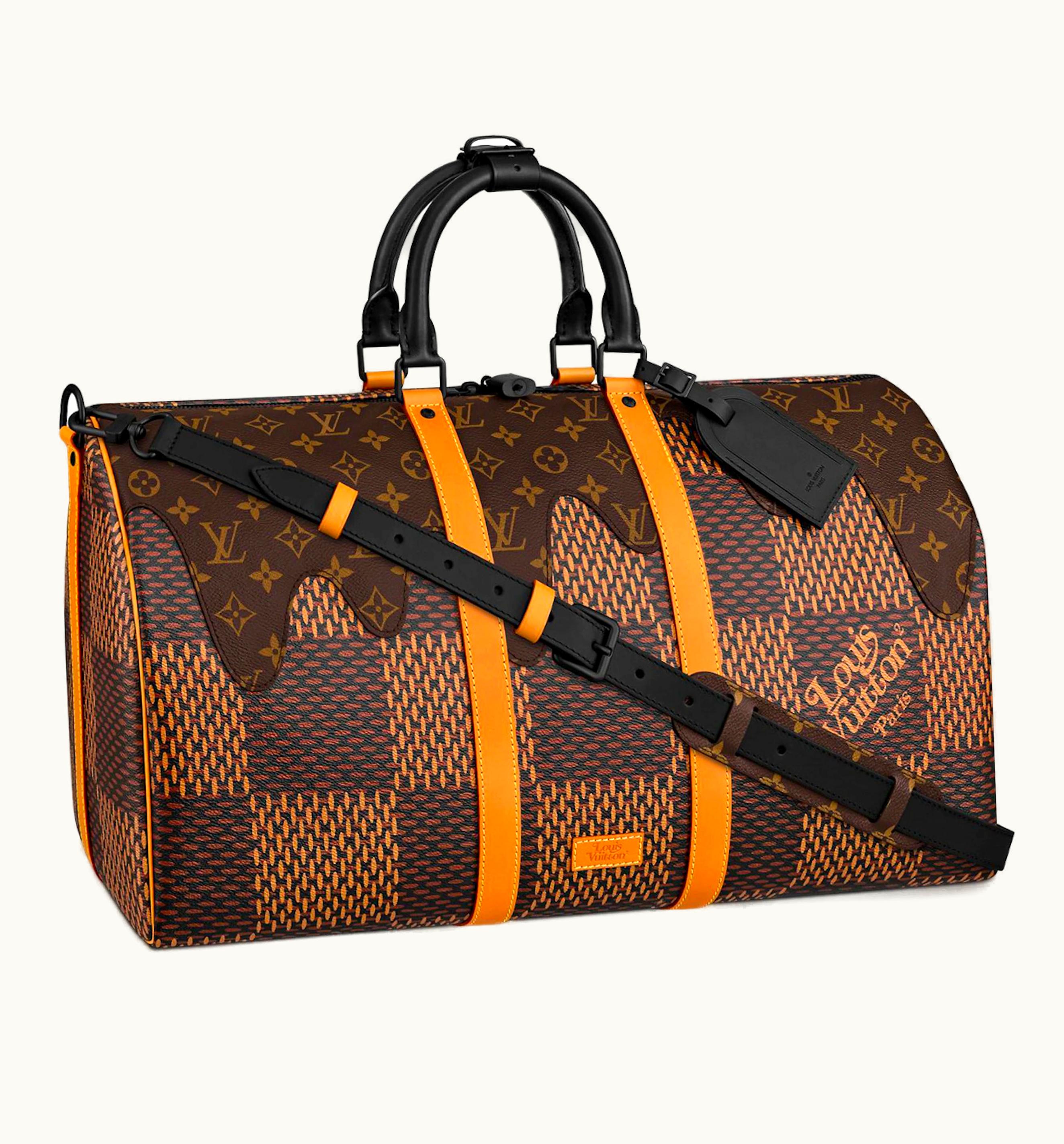 Louis Vuitton Louis Vuitton X Nigo Keepall 50 Bandouliere Damier Ebene Giant Brown
