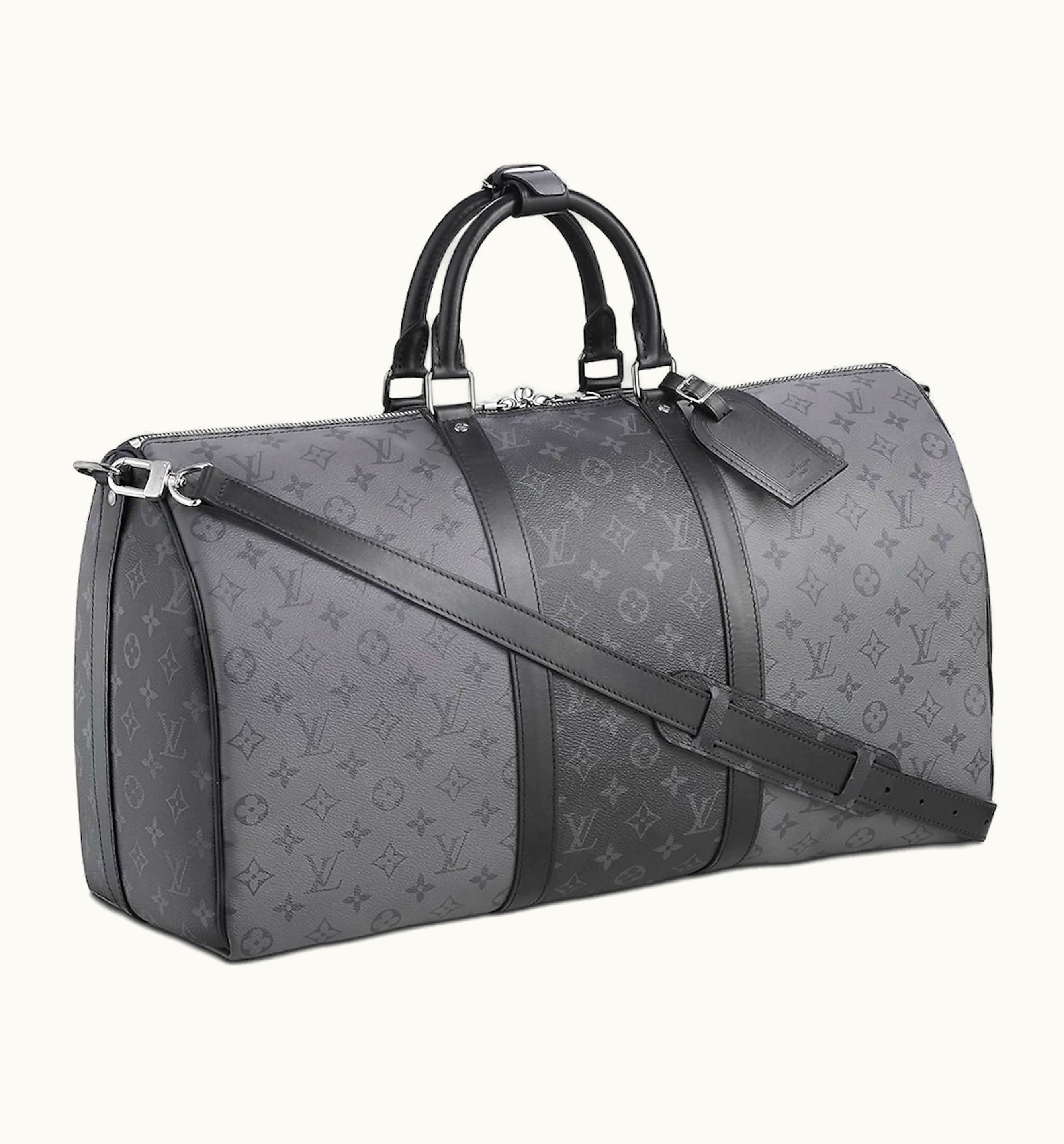 Louis Vuitton Louis Vuitton Keepall 50 Bandouliere Monogram Eclipse Reverse Gray