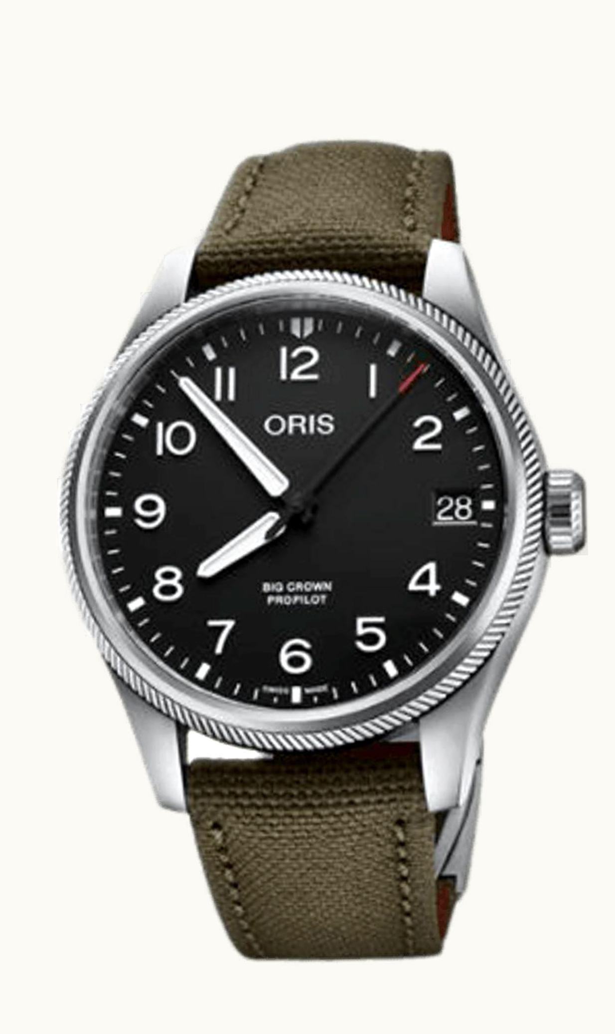 Oris Big Crown ProPilot Big Date Stainless Steel / Black / Fabric