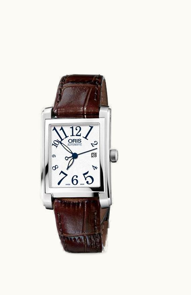 Oris Rectangular Date 24.5 Stainless Steel / Silver - Arabic