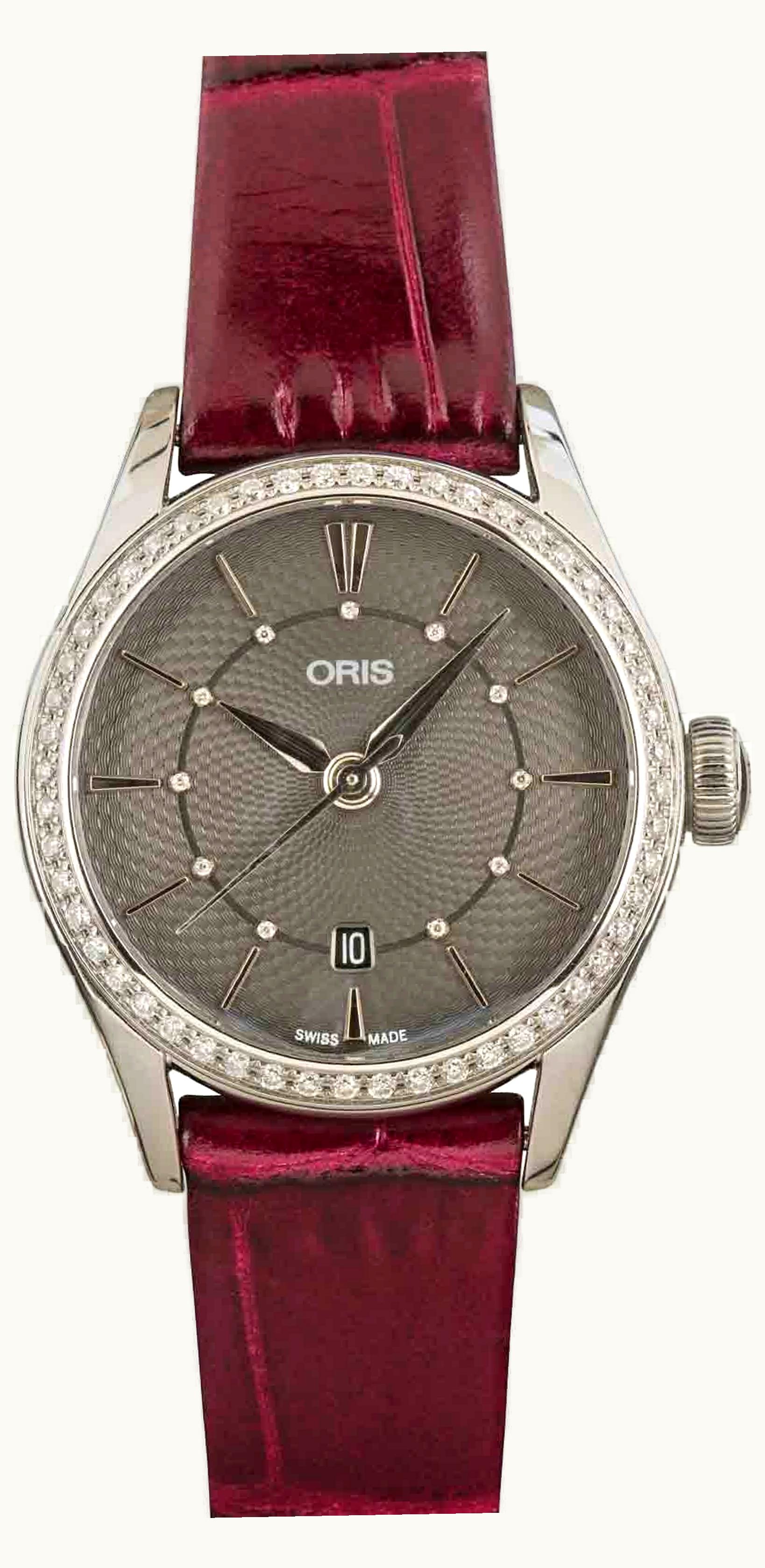 Oris Rectangular Date 30 Stainless Steel / Silver - Arabic