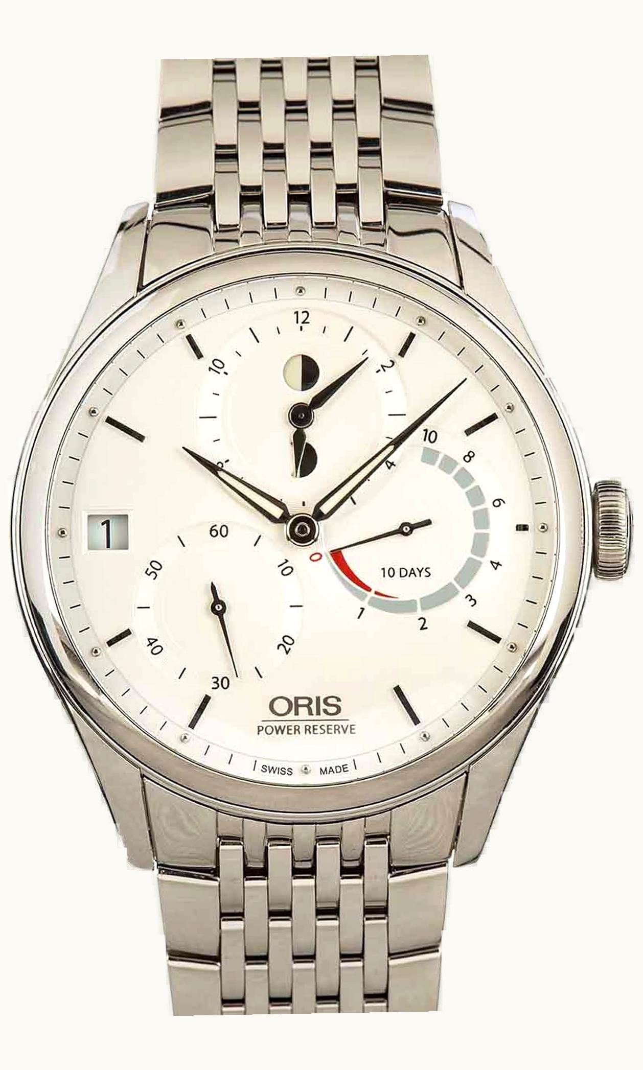 Oris Rectangular Date 30 Stainless Steel / Silver - Roman / Bracelet