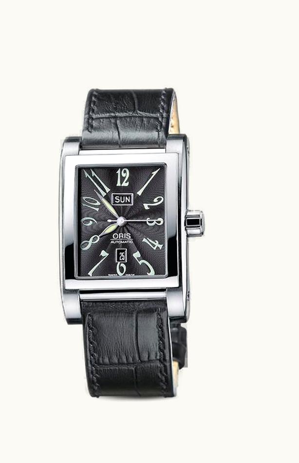 Oris Rectangular Date 25.9 Stainless Steel / Black