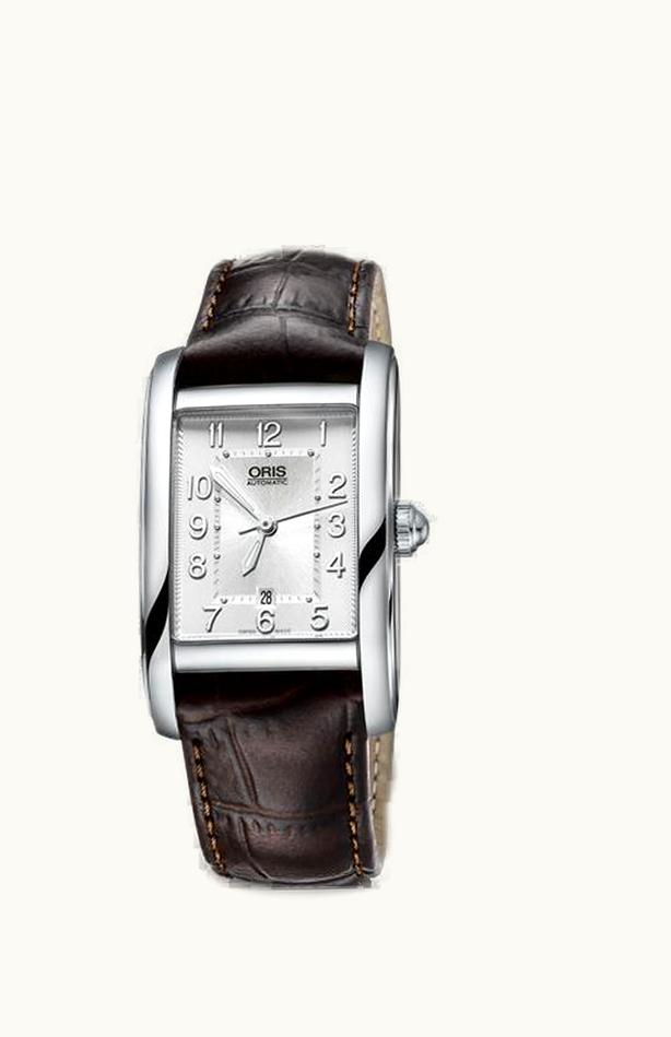 Oris Rectangular Date 25 Stainless Steel / Silver - Arabic
