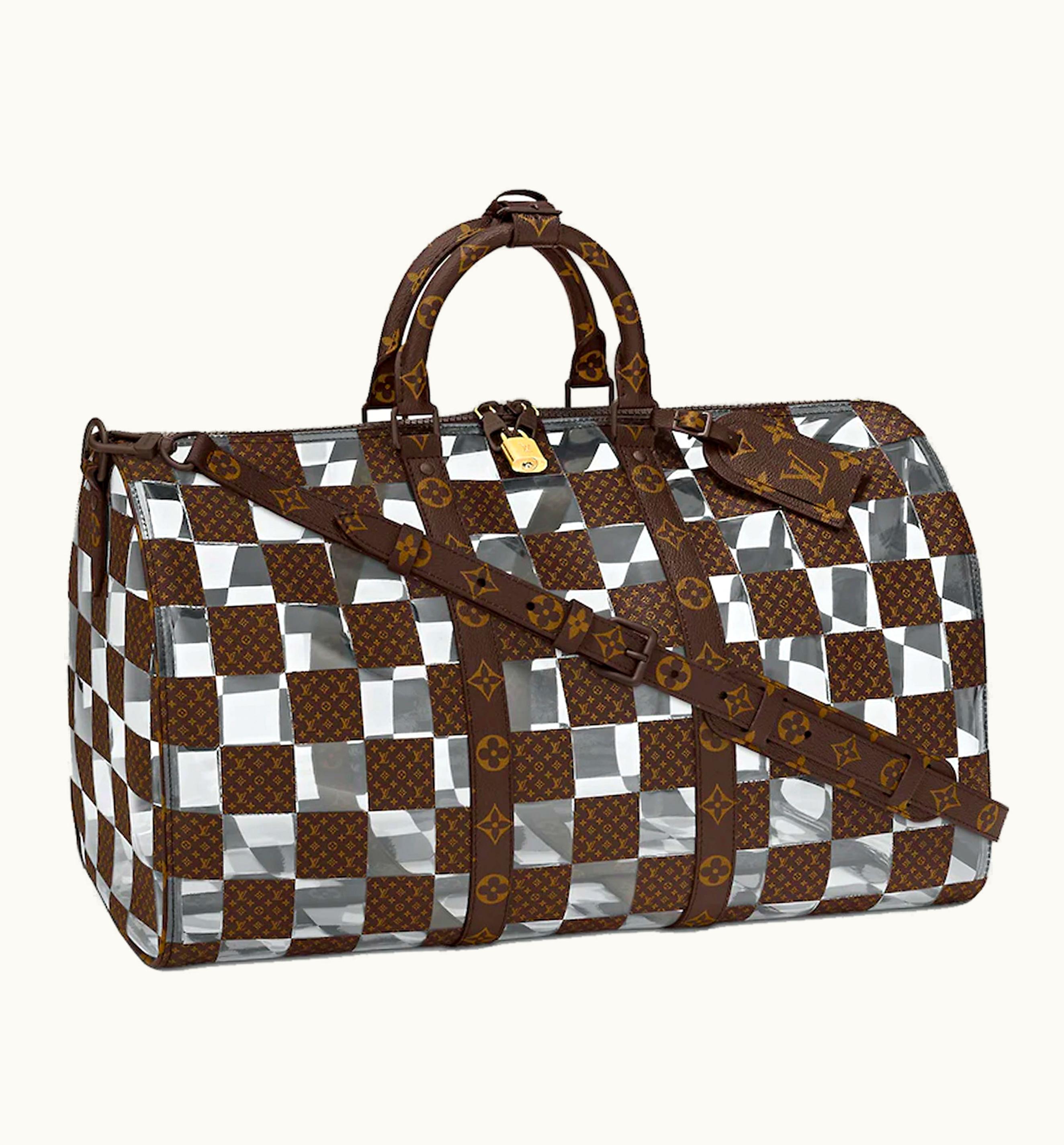 Louis Vuitton Louis Vuitton Keepall Bandouliere 50 Monogram Chess Brown/Clear