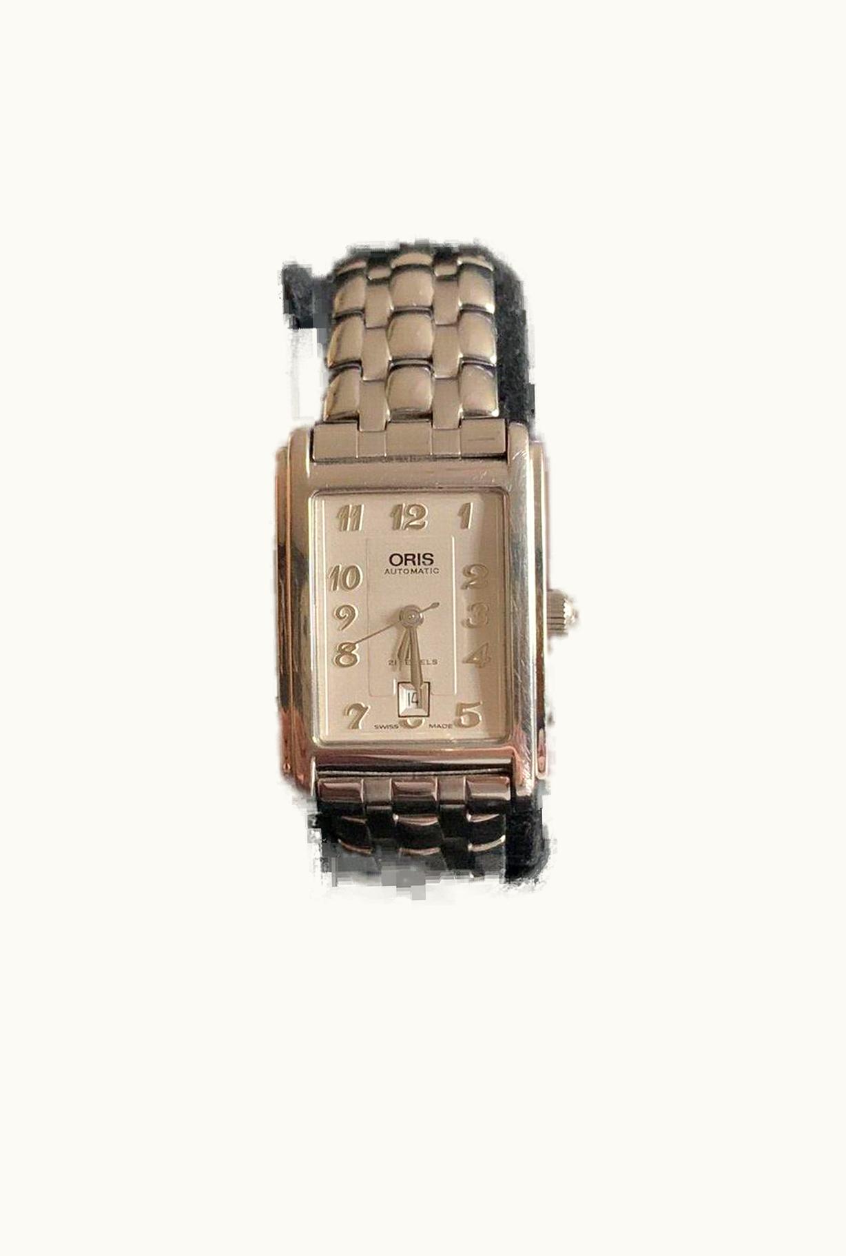 Oris Rectangular Complication Stainless Steel / Silver - Roman