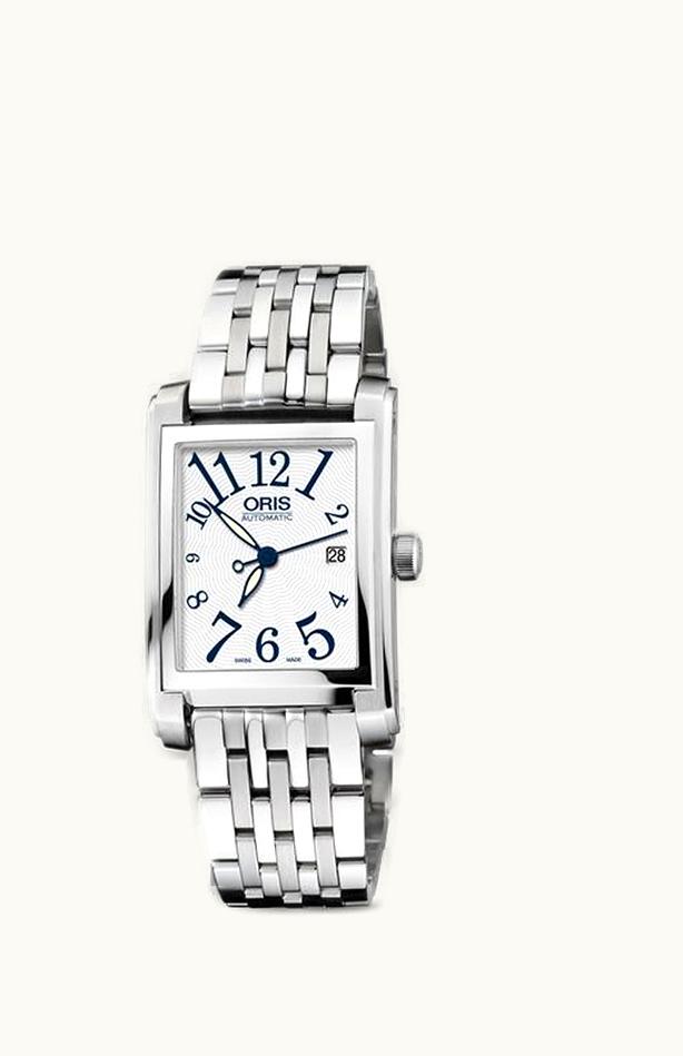 Oris Rectangular Date 24.5 Stainless Steel / Silver - Arabic / Bracelet
