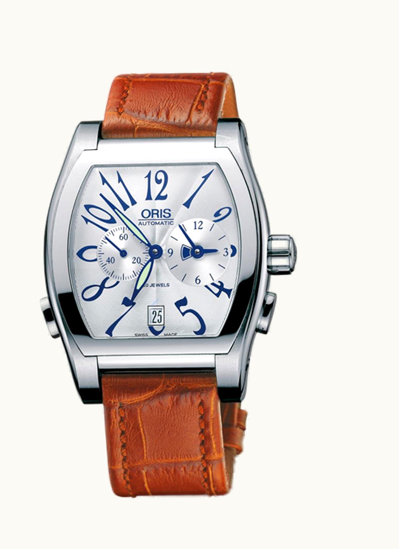 Oris Tonneau Worldtimer Stainless Steel / Silver