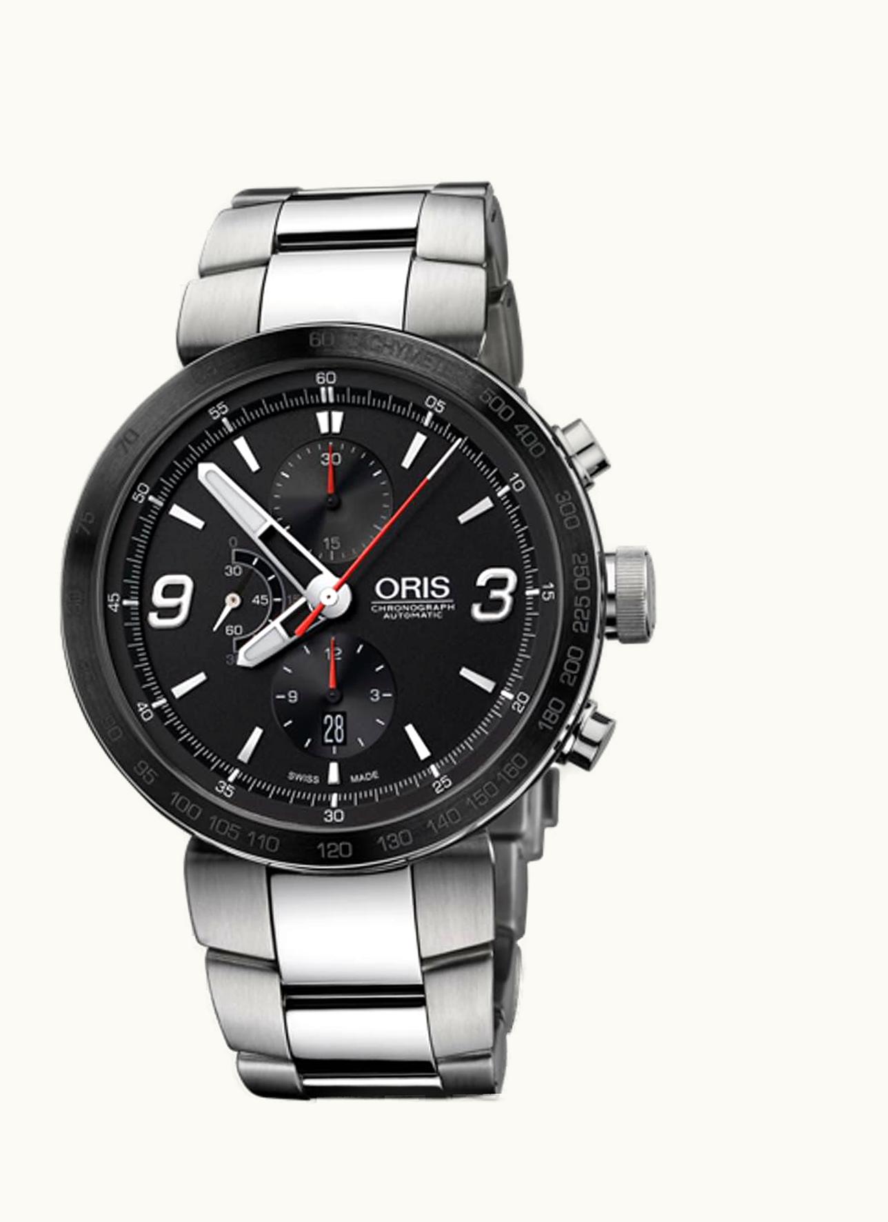 Oris TT1 Chronograph Stainless Steel - Ceramic / Black / Bracelet