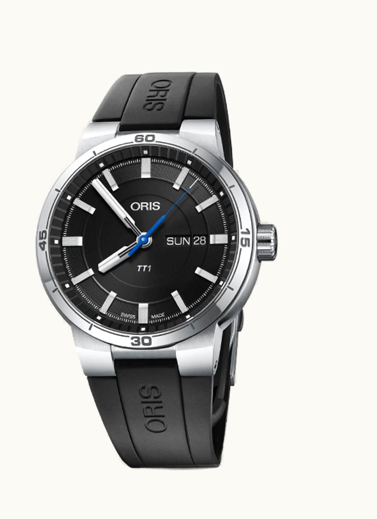 Oris TT1 Day Date Stainless Steel / Black / Rubber
