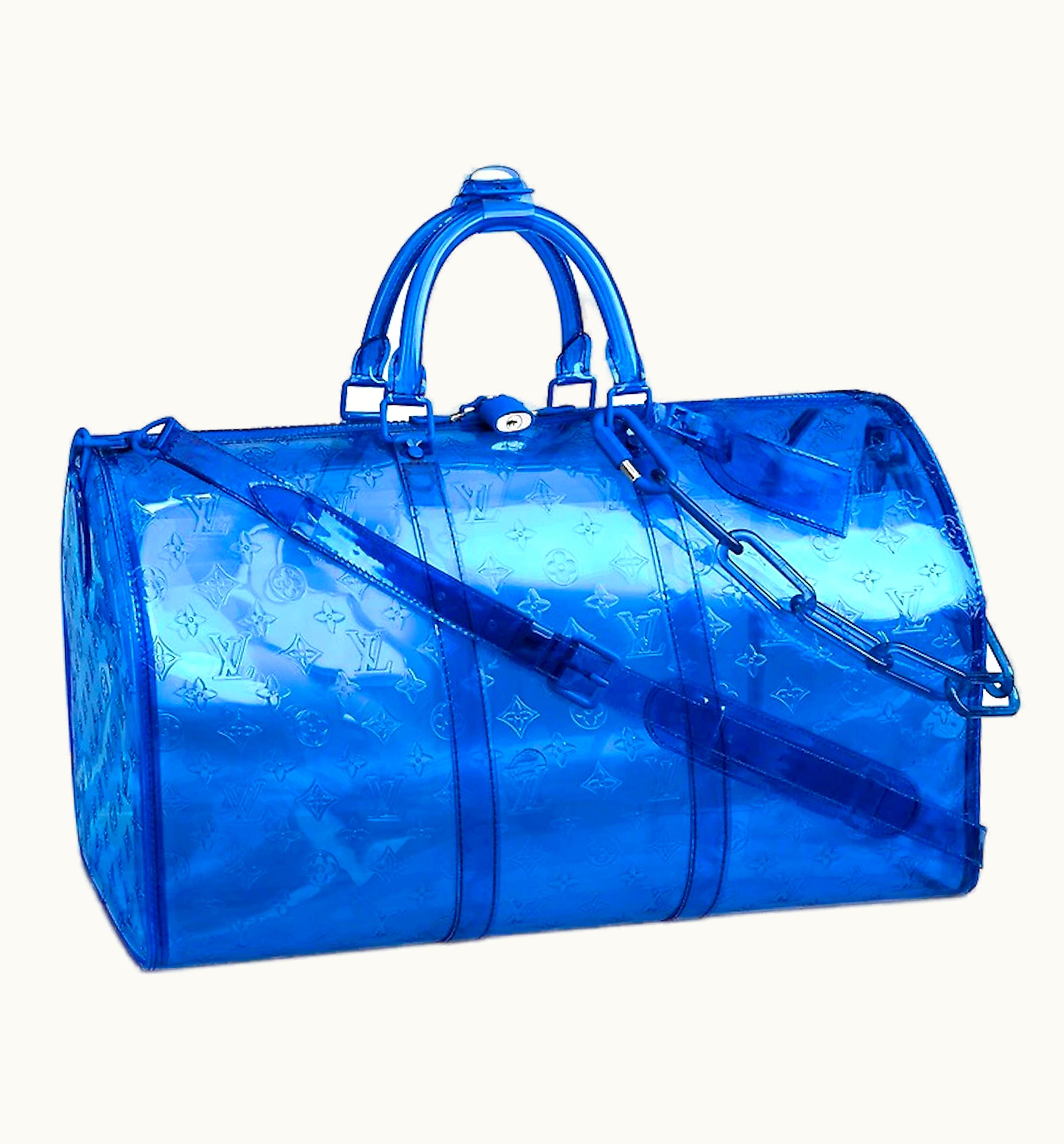Louis Vuitton Louis Vuitton Keepall Bandouliere Monogram 50 Blue PVC