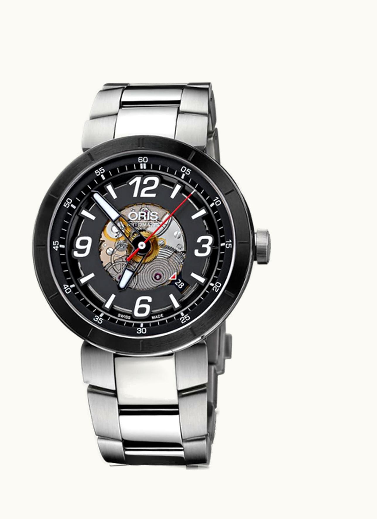 Oris TT1 Engine Date Stainless Steel - Ceramic / Skeleton / Bracelet