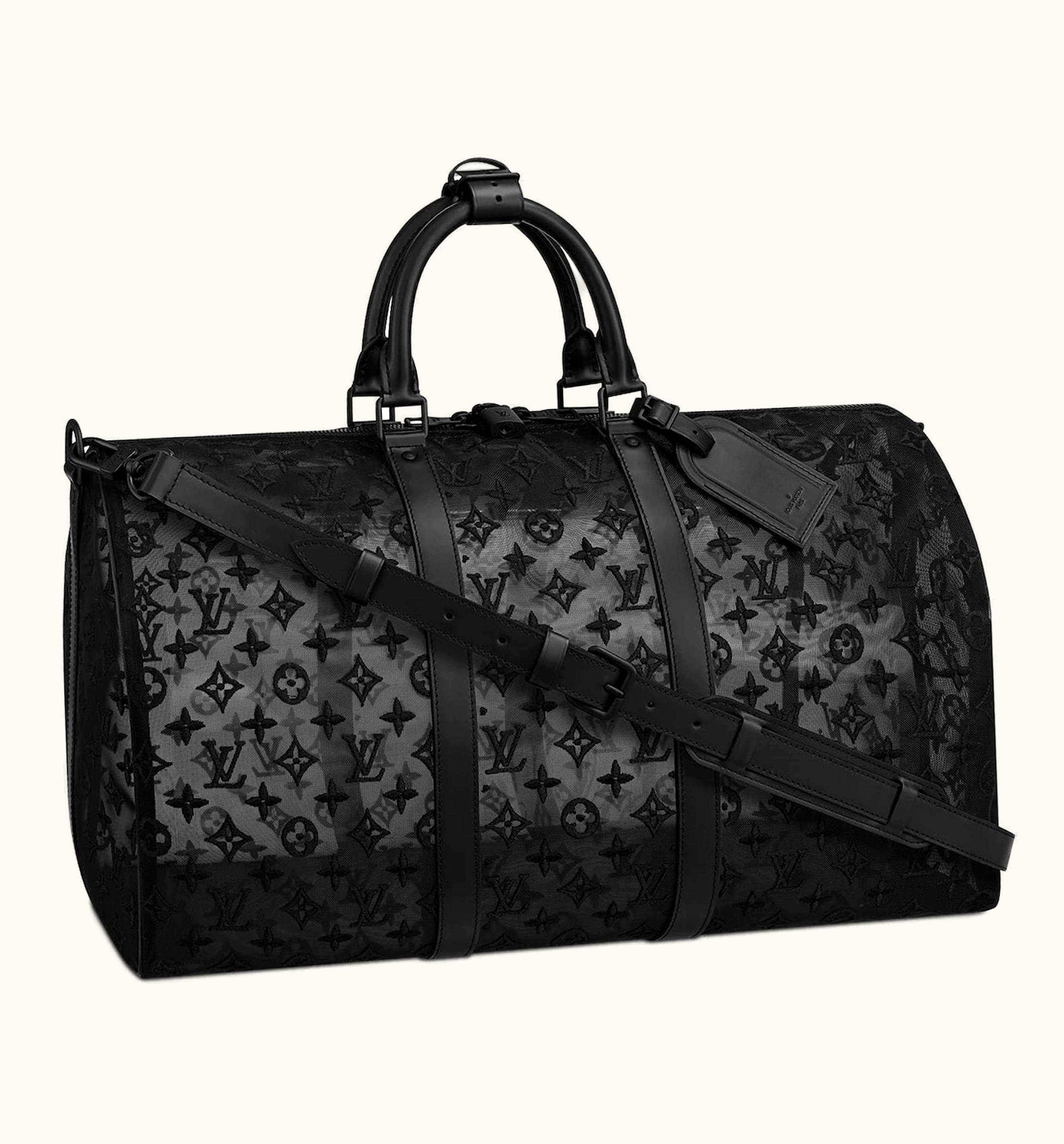 Louis Vuitton Louis Vuitton Keepall Bandouliere Monogram Mesh 50 Black UZ0112018