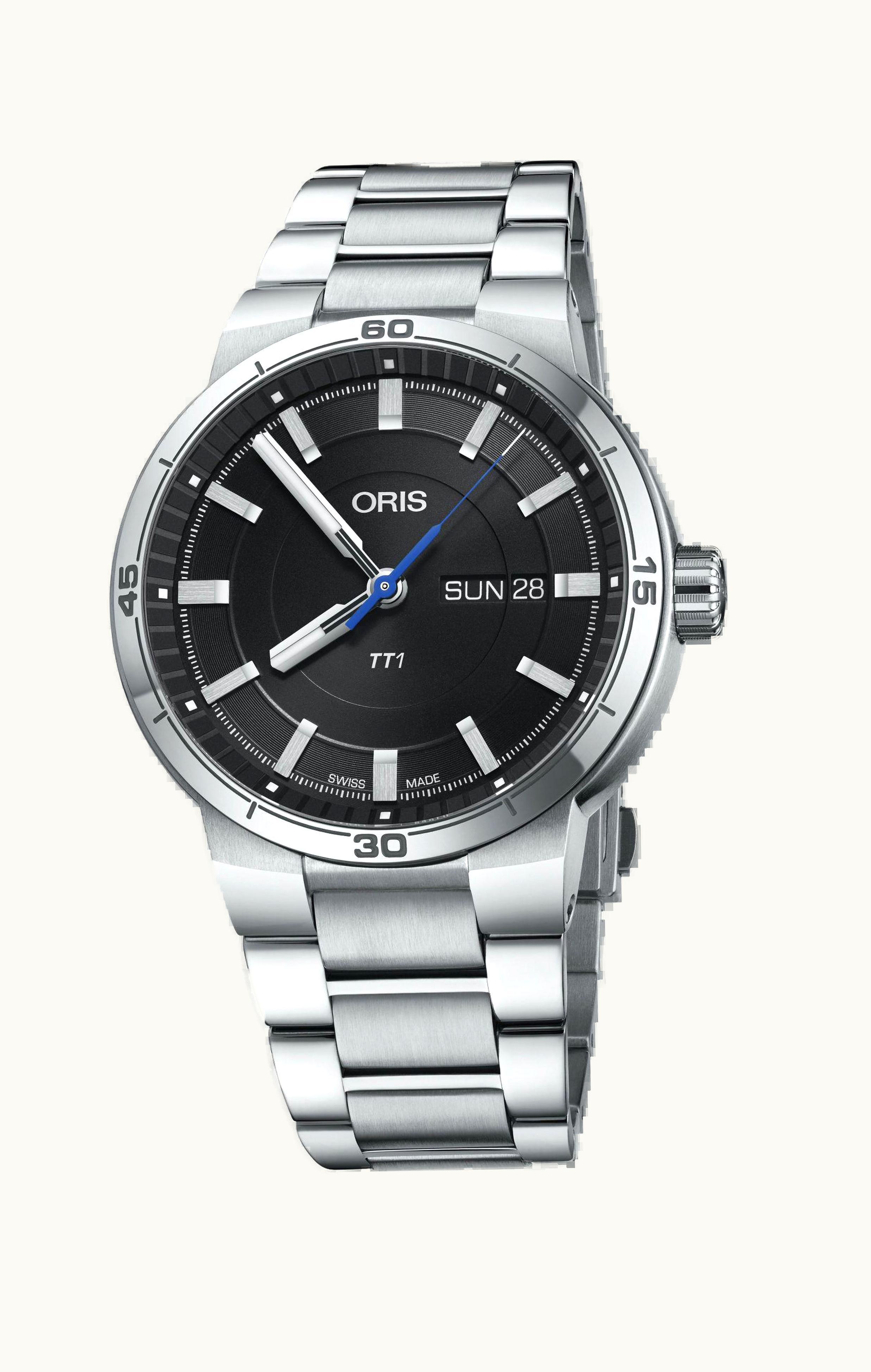 Oris TT1 Day Date Stainless Steel / Grey / Rubber