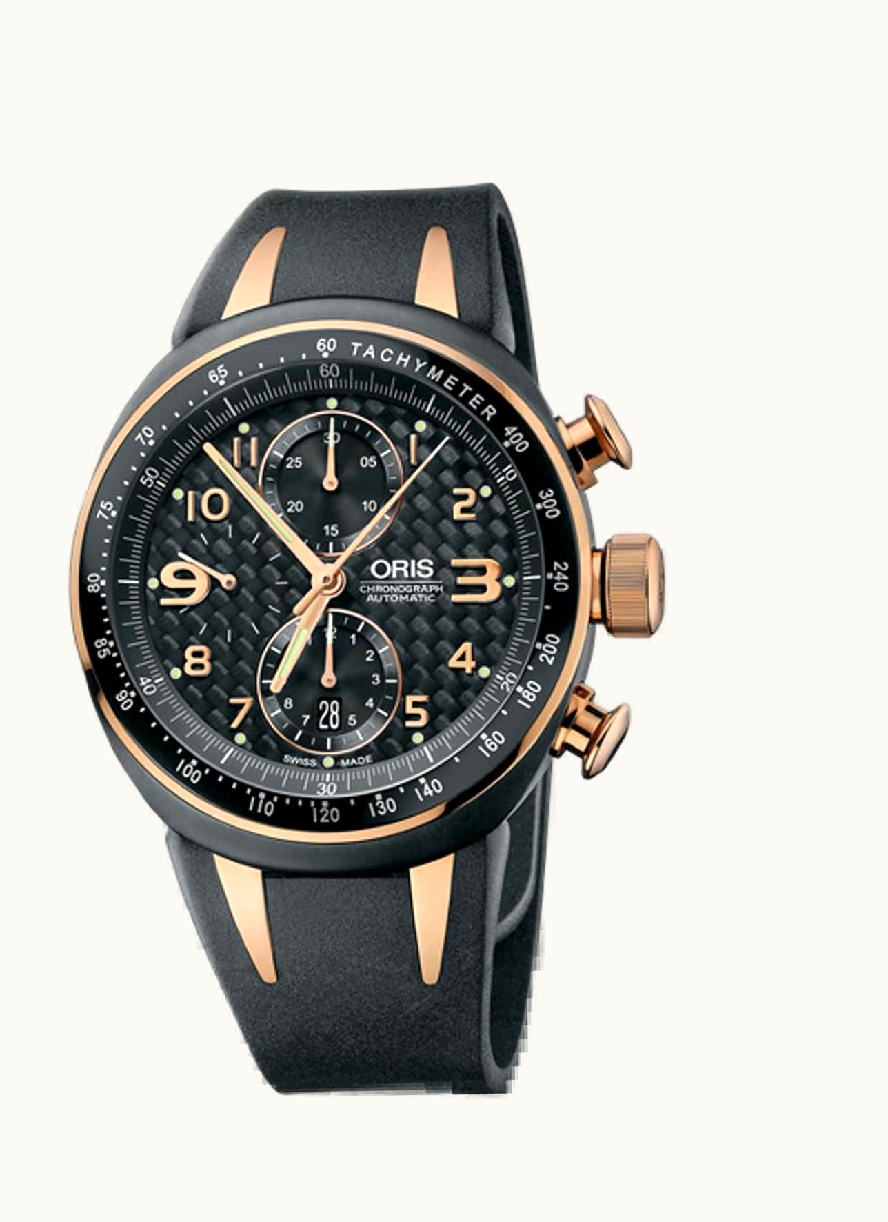 Oris TT3 Chronograph Titanium - Rose Gold / Black / Rubber