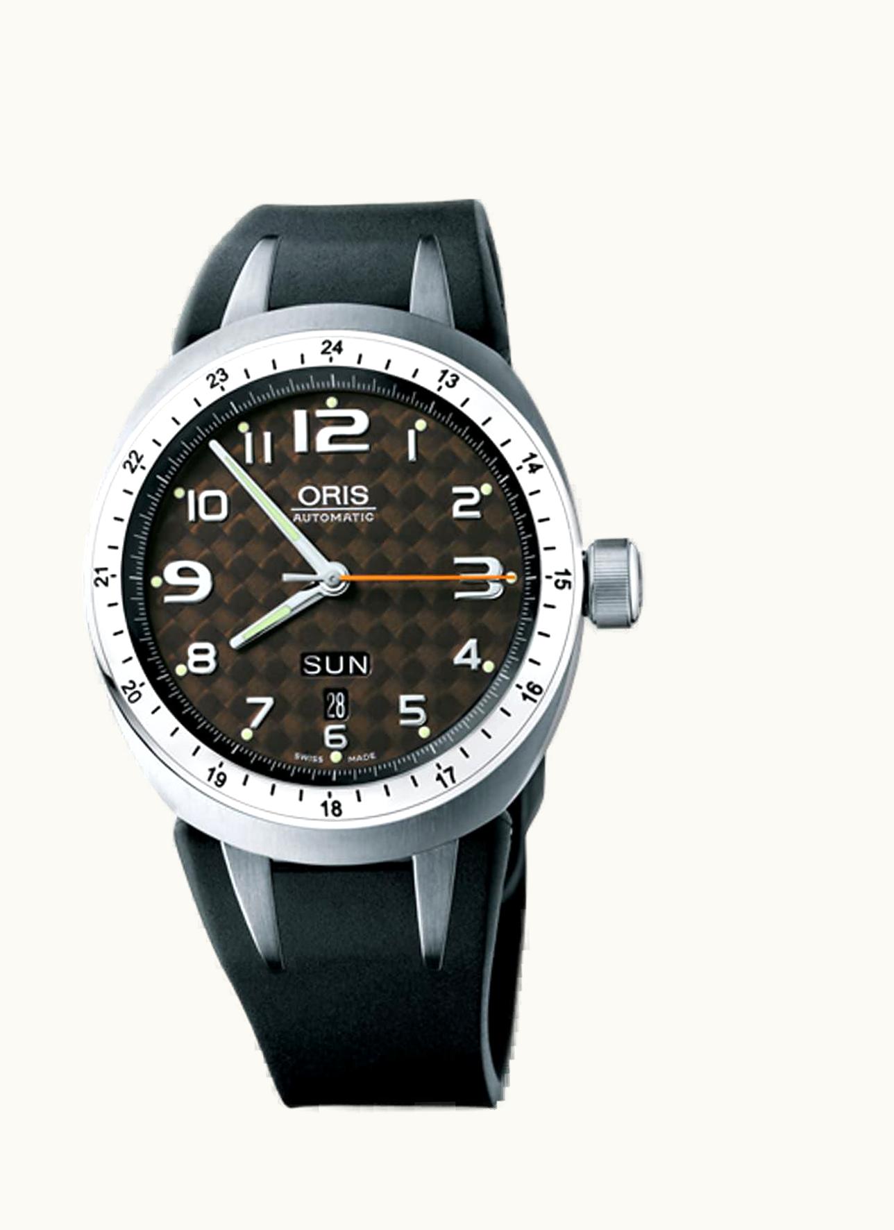 Oris TT3 Day Date Titanium / Brown / Rubber