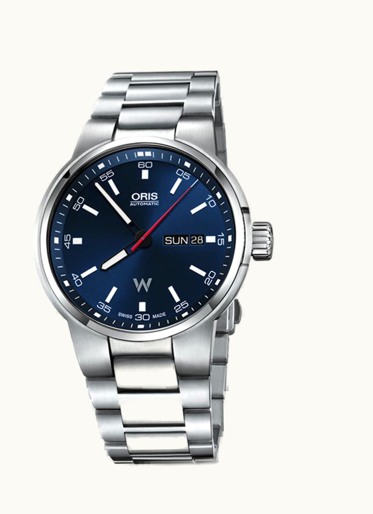 Oris Williams Day Date 42 Stainless Steel / Blue / Bracelet