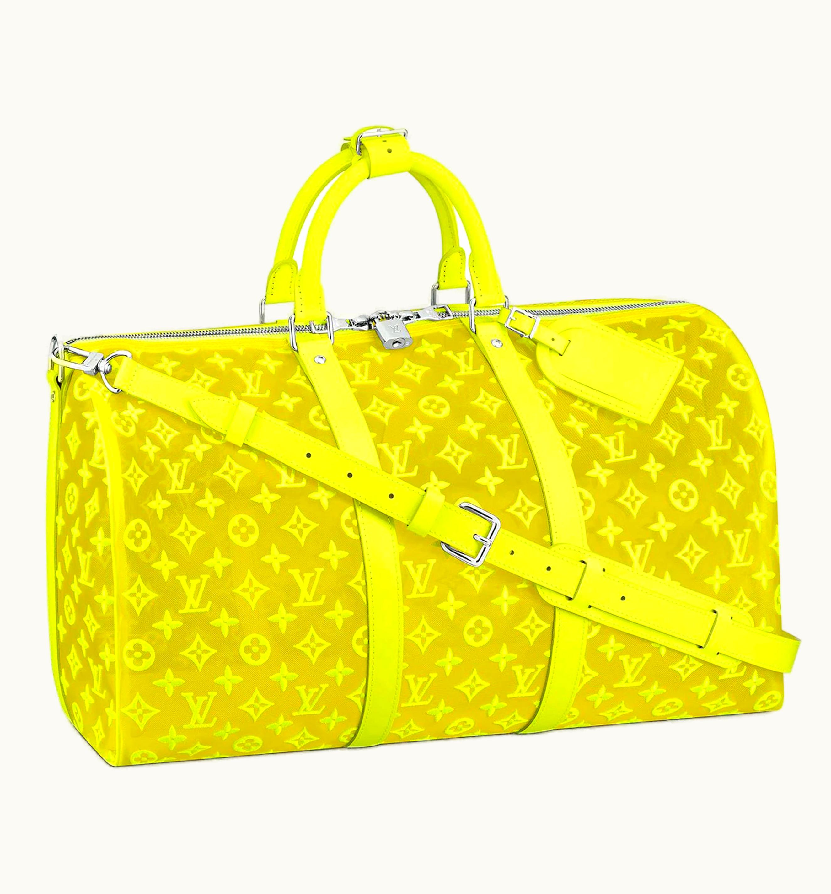 Louis Vuitton Louis Vuitton Keepall Bandouliere Monogram Mesh 50 Yellow UZ0112037