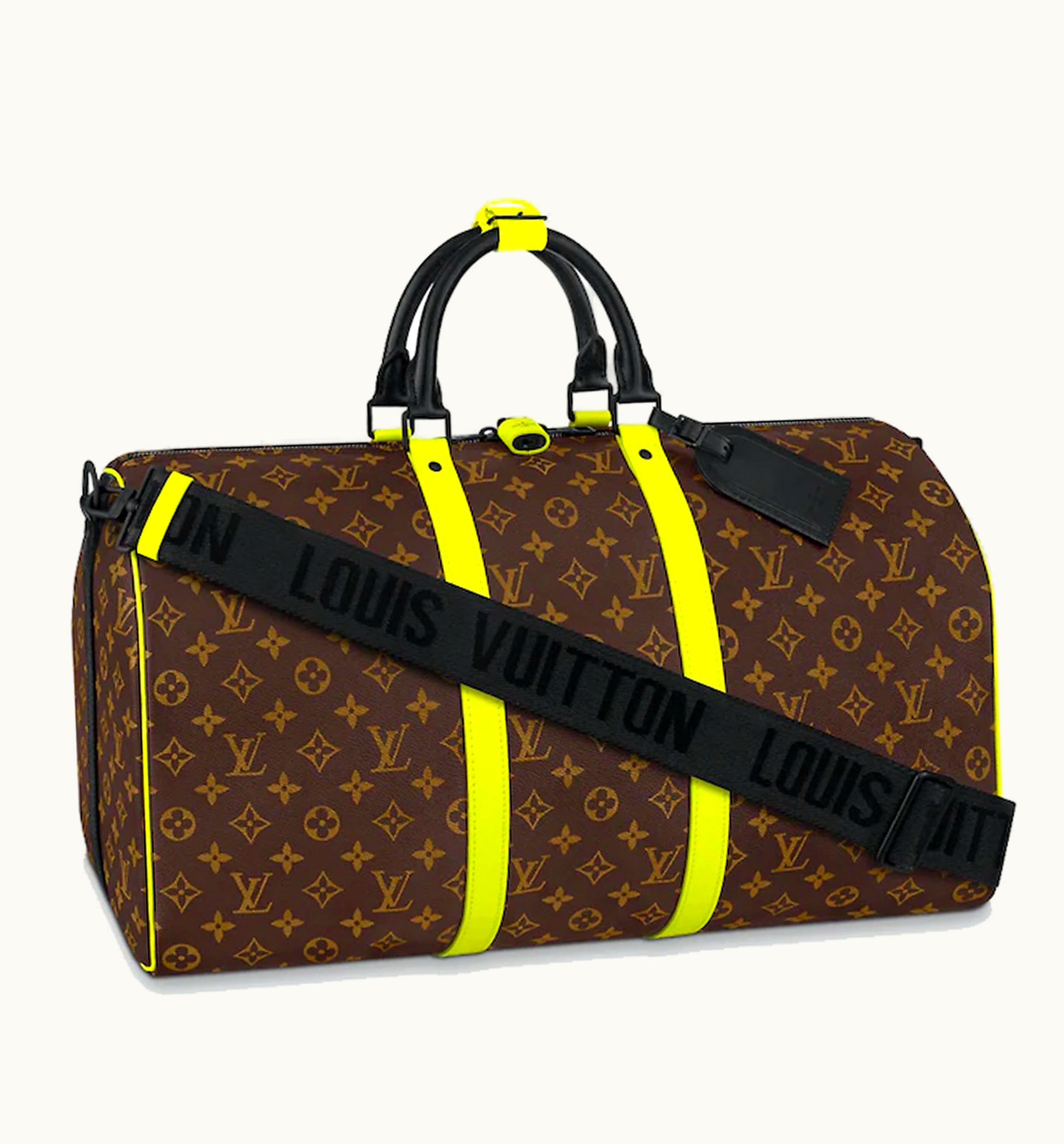 Louis Vuitton Louis Vuitton Keepall Bandouliere 50 Monogram Macassar Florescent Yellow Luxury Travel Bag