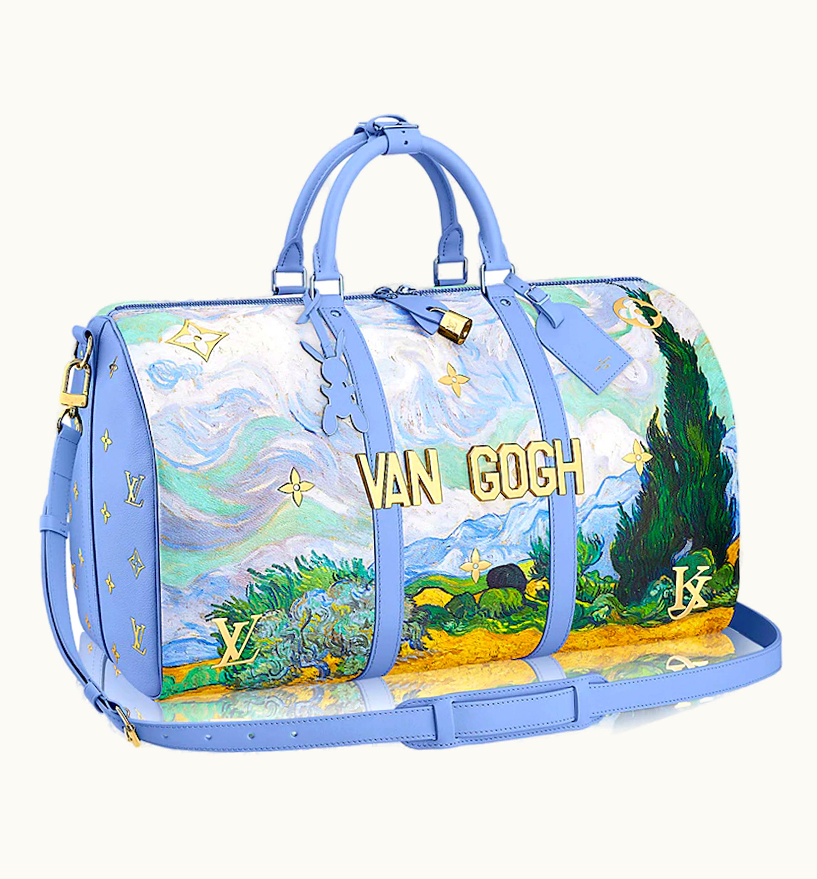 Louis Vuitton Louis Vuitton X Jeff Koons Keepall Bandouliere VIncent Van Gogh Masters 50 Lavender Multicolor
