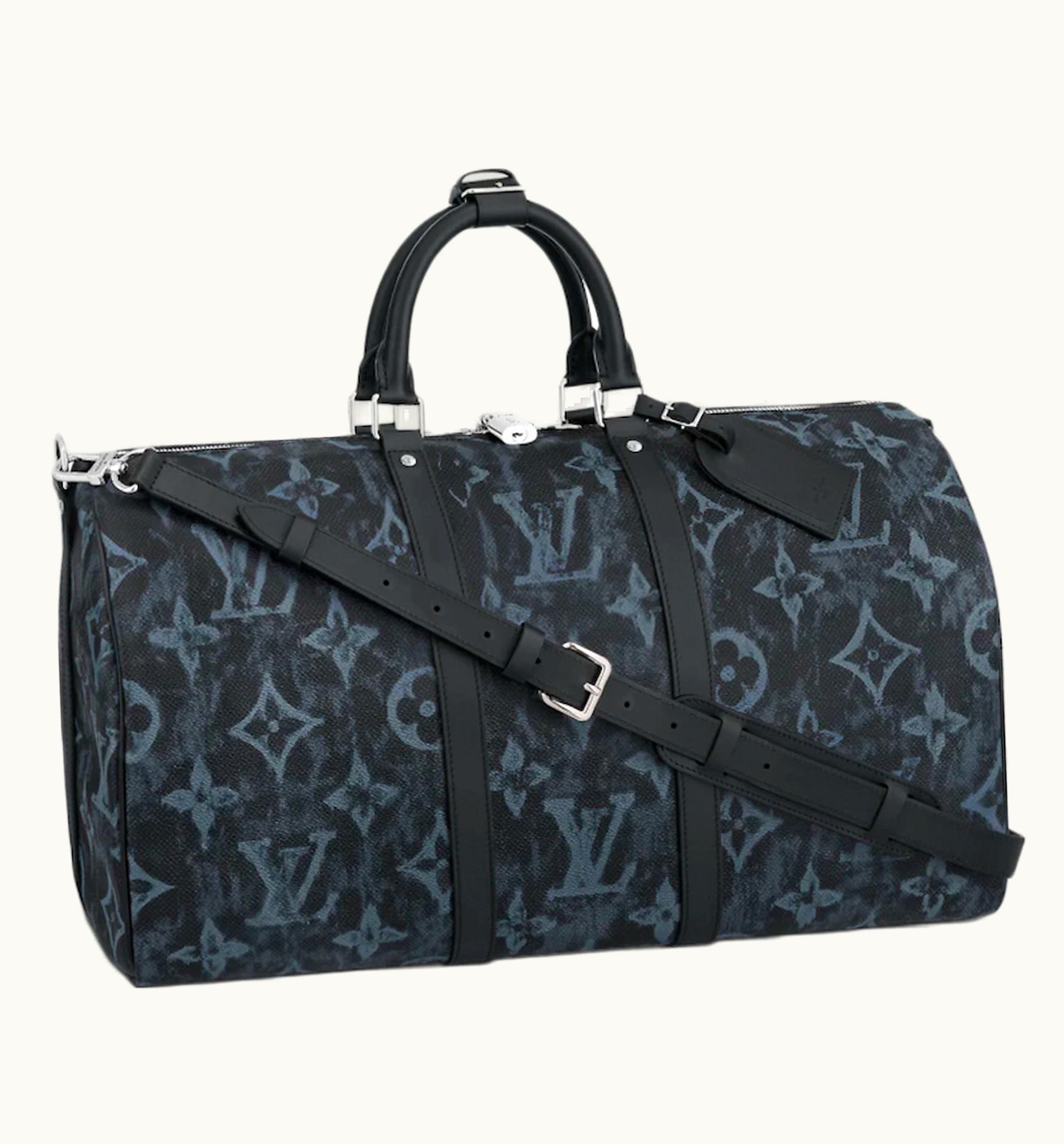 Louis Vuitton Louis Vuitton Keepall Bandouliere 50 Travel Bag Monogram Pastel Noir