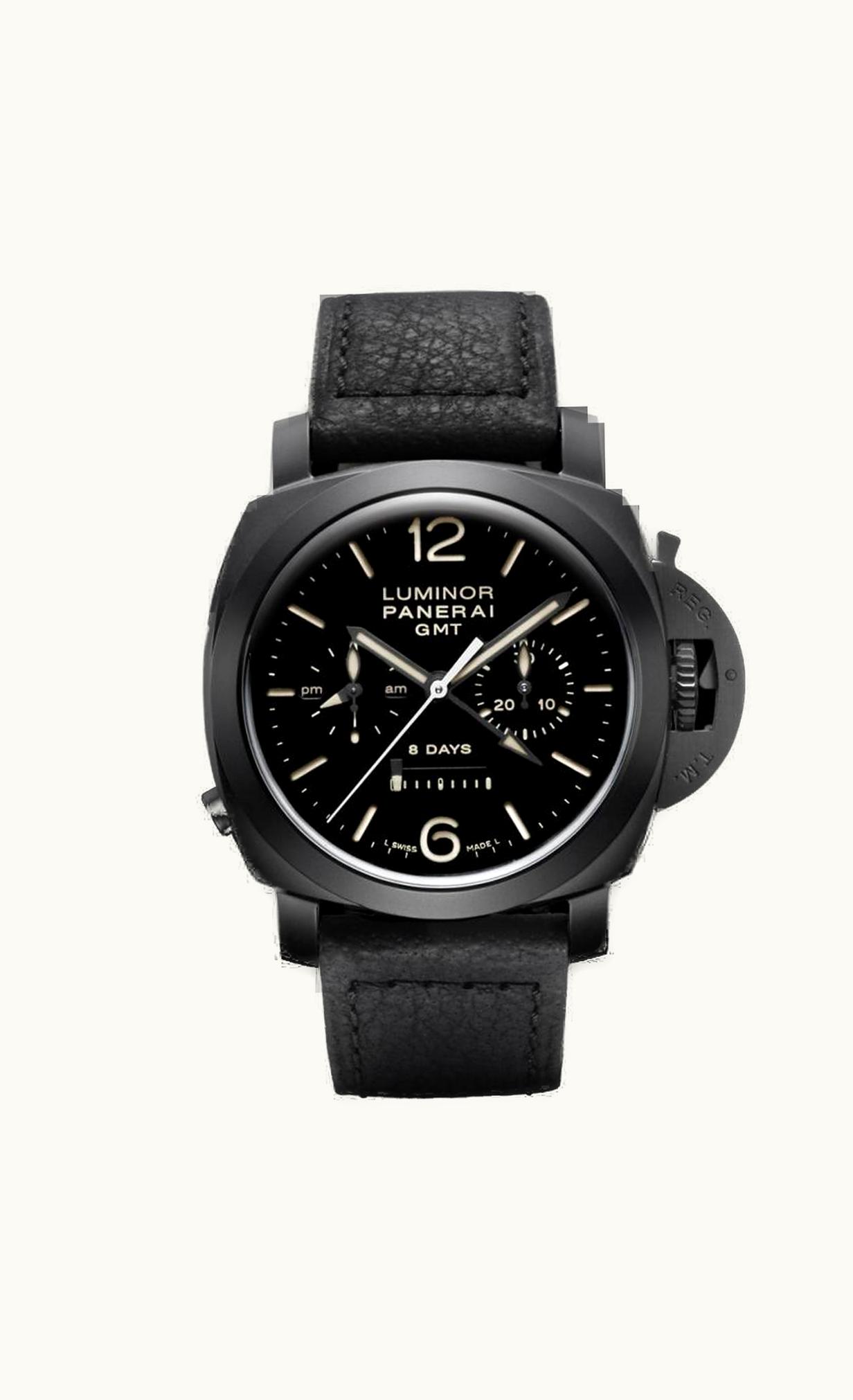 Panerai Luminor 1950 44 Chrono Monopulsante 8 Days GMT Ceramic / Black