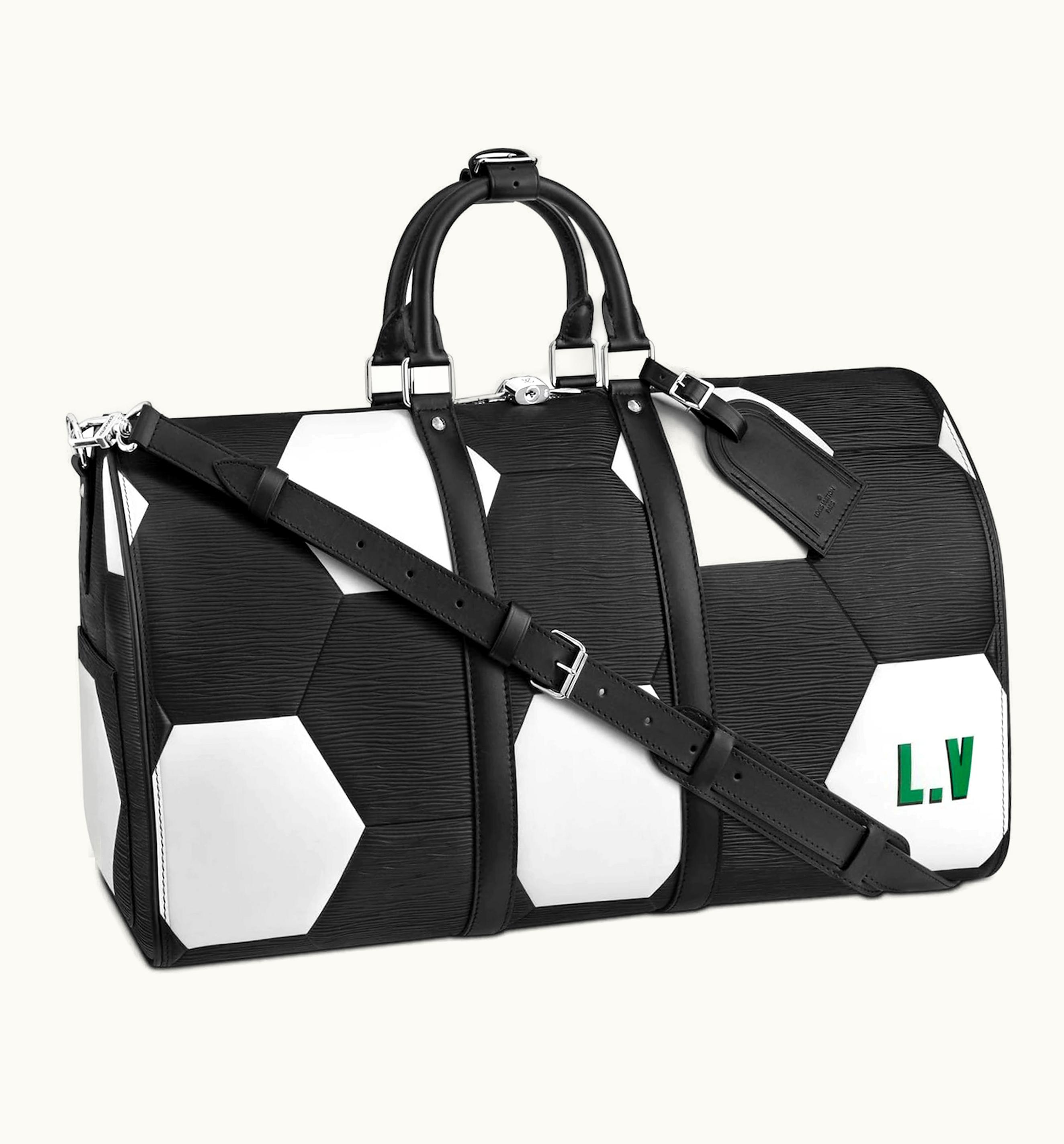 Louis Vuitton Louis Vuitton Keepall Bandouliere Hexagonal 50 Noir Luxury Travel Bag