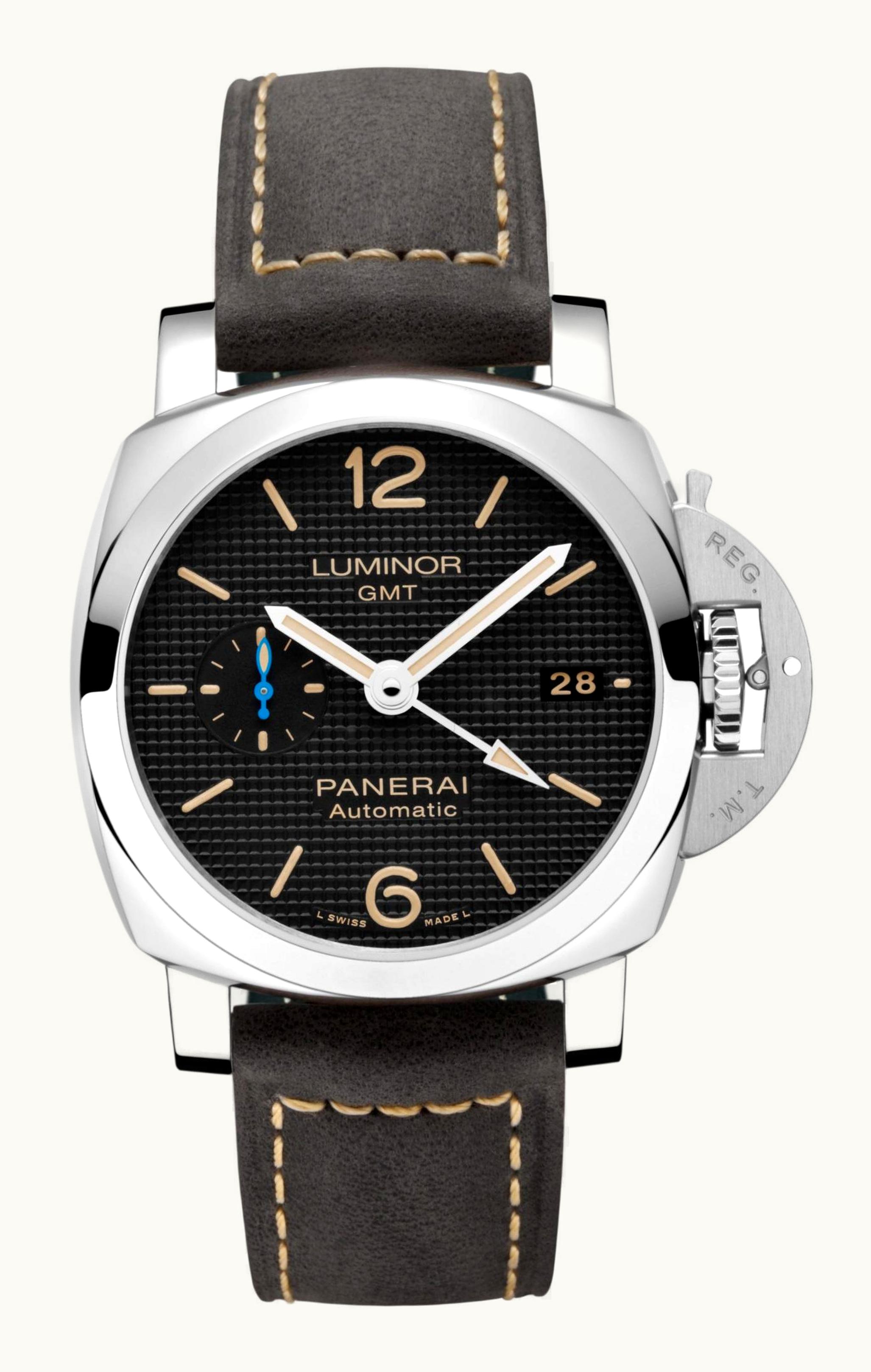 Panerai Luminor 1950 42 3 Days GMT Automatic Stainless Steel / Black Hobnail