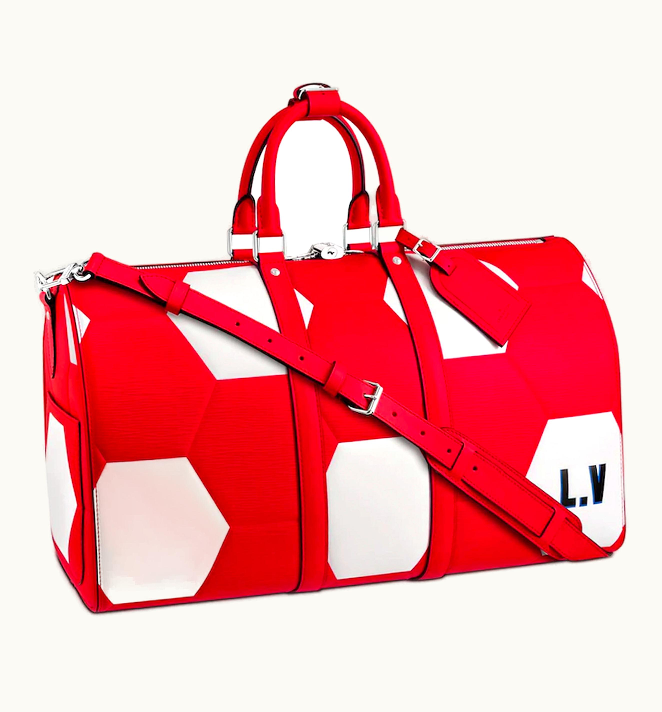 Louis Vuitton Louis Vuitton X Fifa World Cup Keepall Bandouliere Hexagonal 50 Rouge