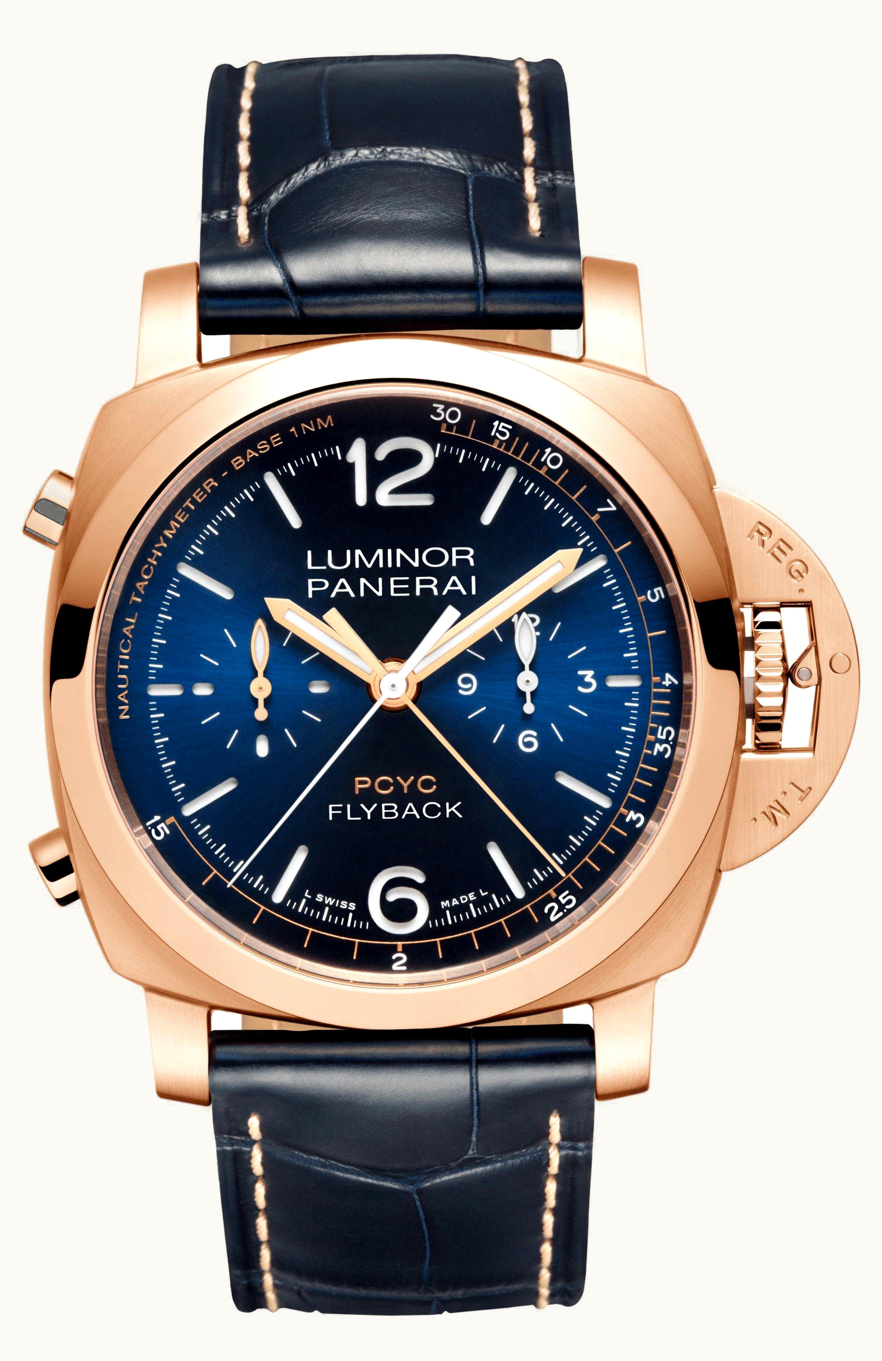 Panerai Luminor 1950 44 PCYC Chrono Flyback Automatic Red Gold / Blue