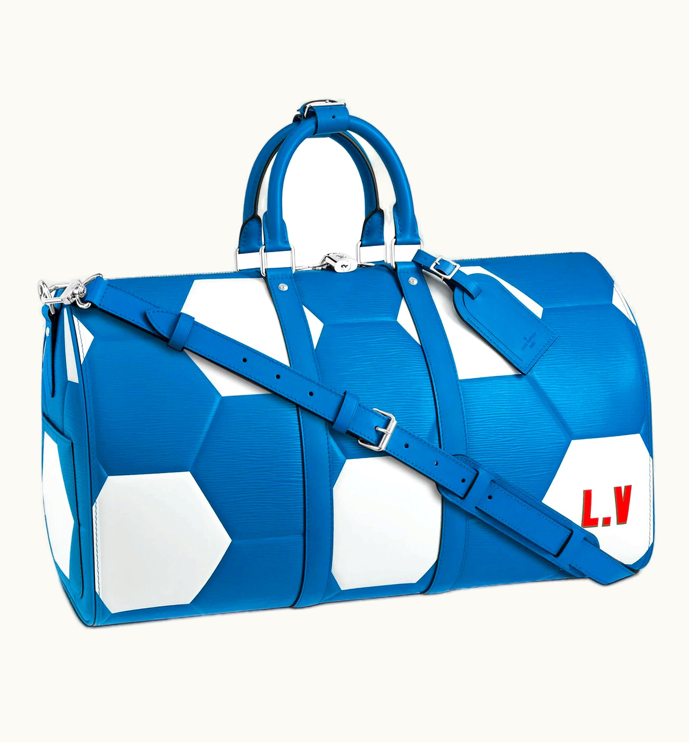 Louis Vuitton Louis Vuitton Hexagonal 50 Monogram Canvas Keepall Bandouliere Bleu