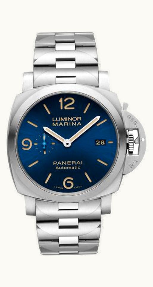 Panerai Luminor 1950  Marina 44 3 Days Automatic Stainless Steel / Blue / Bracelet