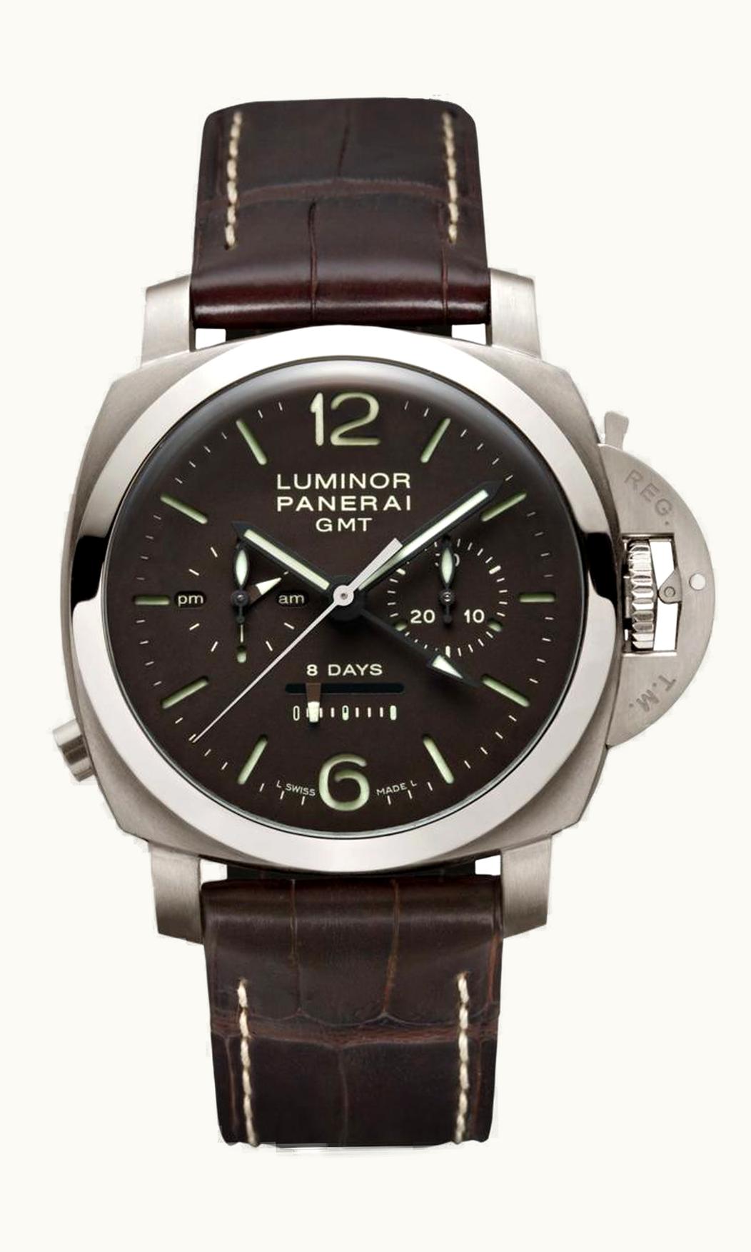 Panerai Luminor 1950 Chrono Monopulsante 8 Days GMT Titanio
