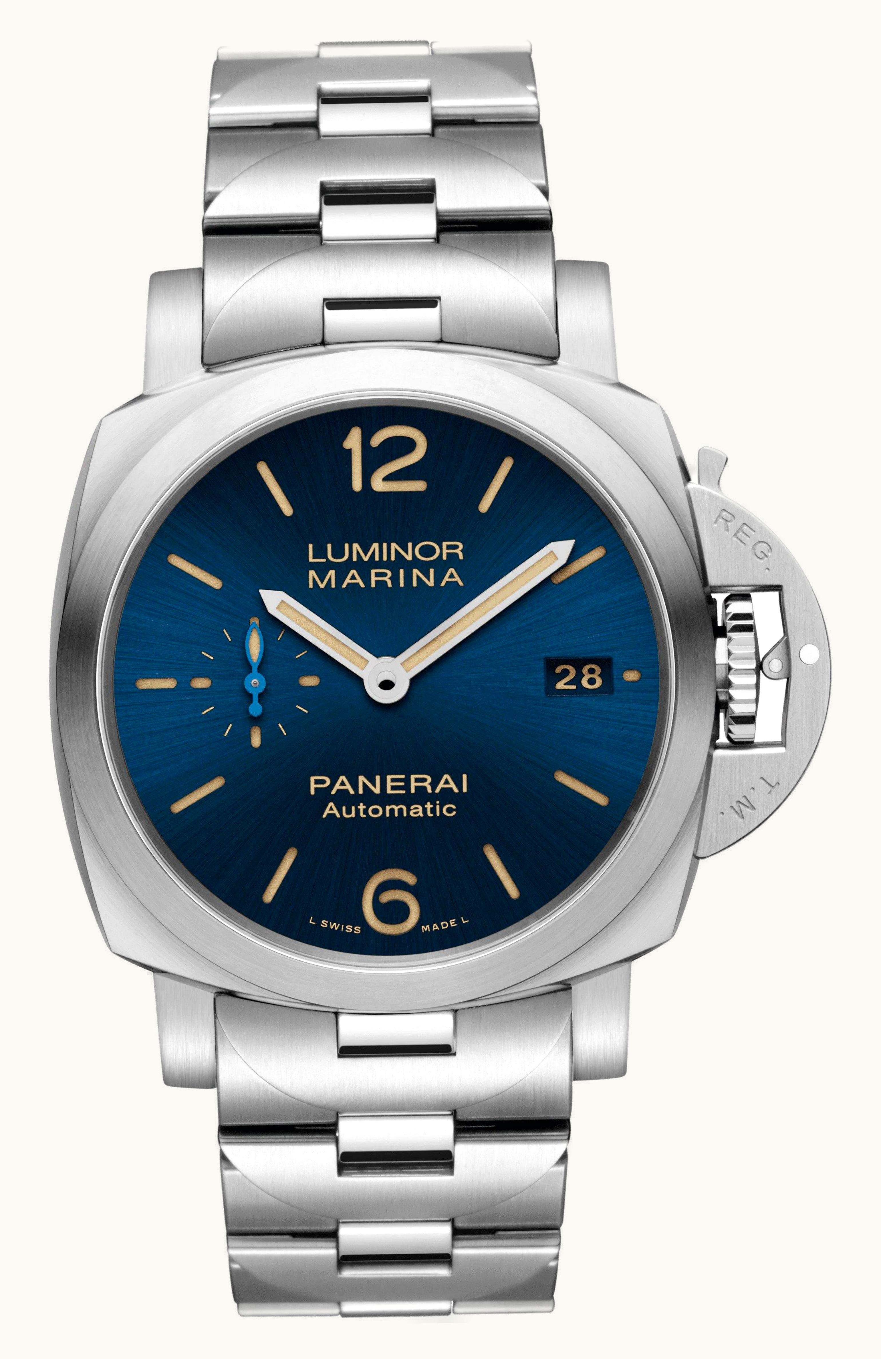 Panerai Luminor 1950  Marina 42 3 Days Automatic Stainless Steel / Blue / Bracelet